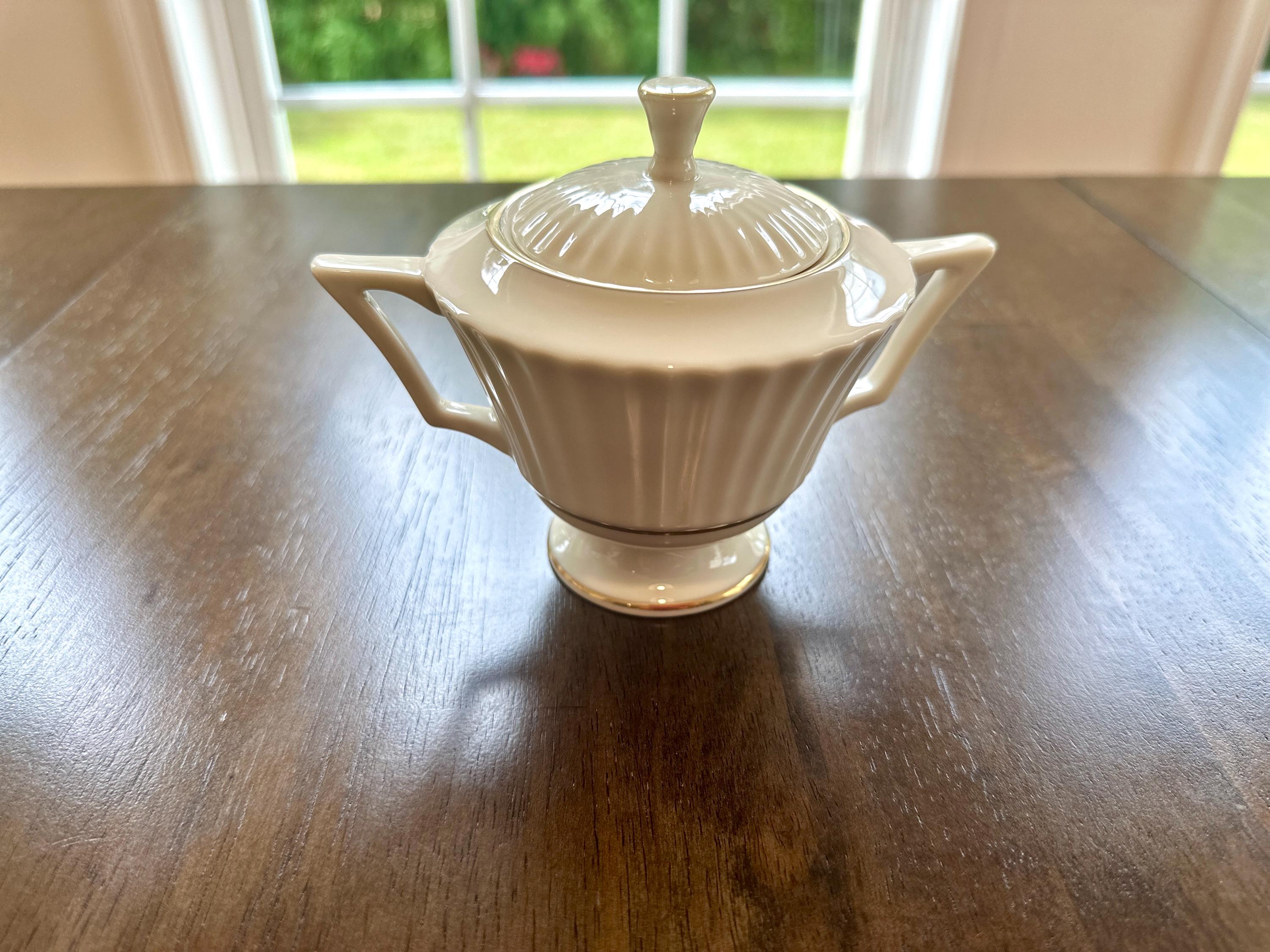 Lenox Citation Gold Creamer and Sugar Bowl