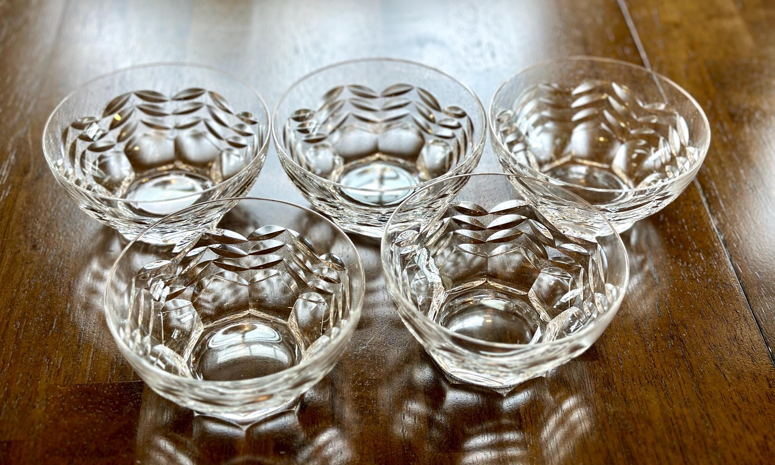 5 Royal Leerdam Netherland Crystal Bowls