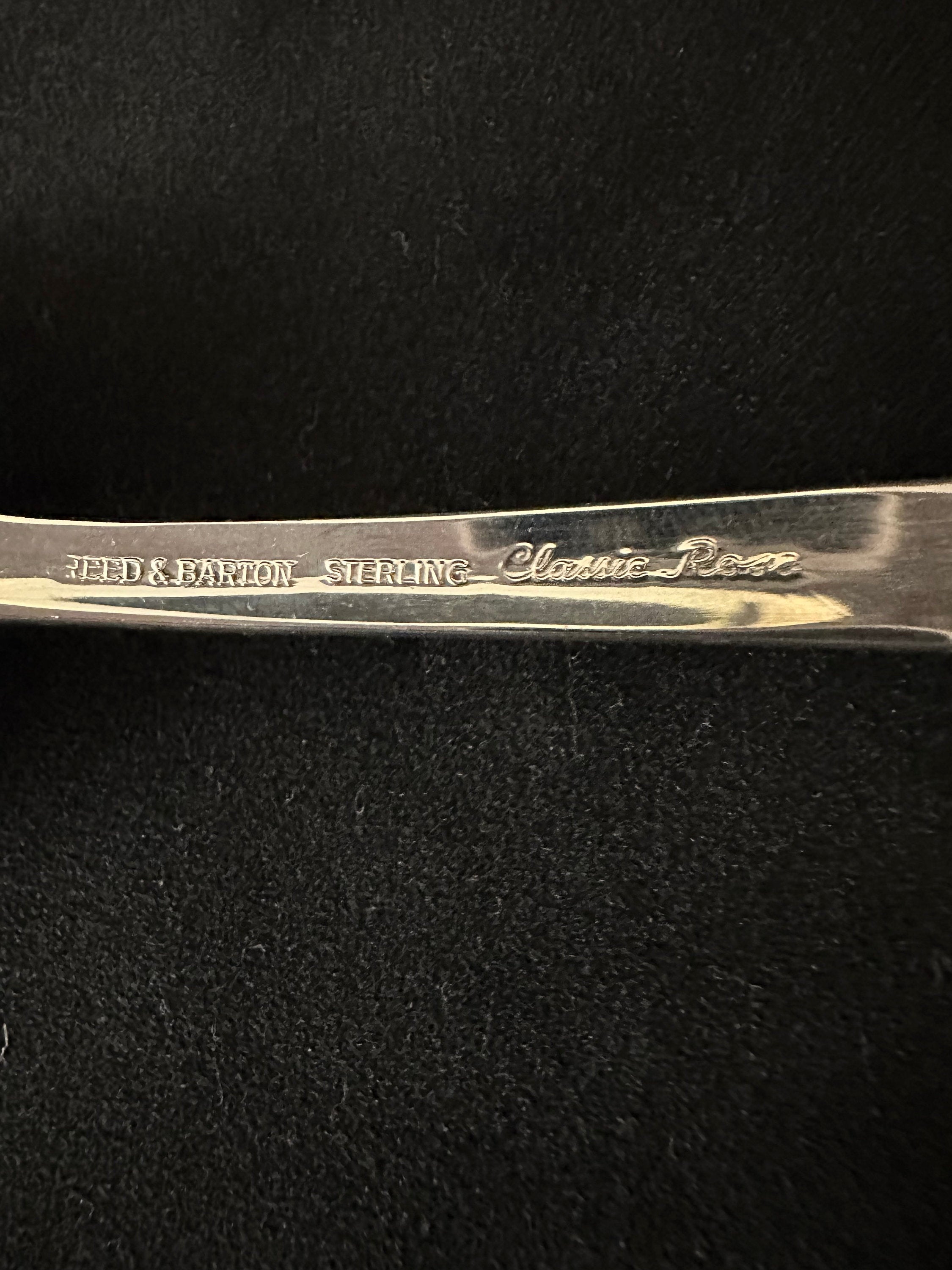 Reed and Barton Classic Rose Sterling Silver Salad Set