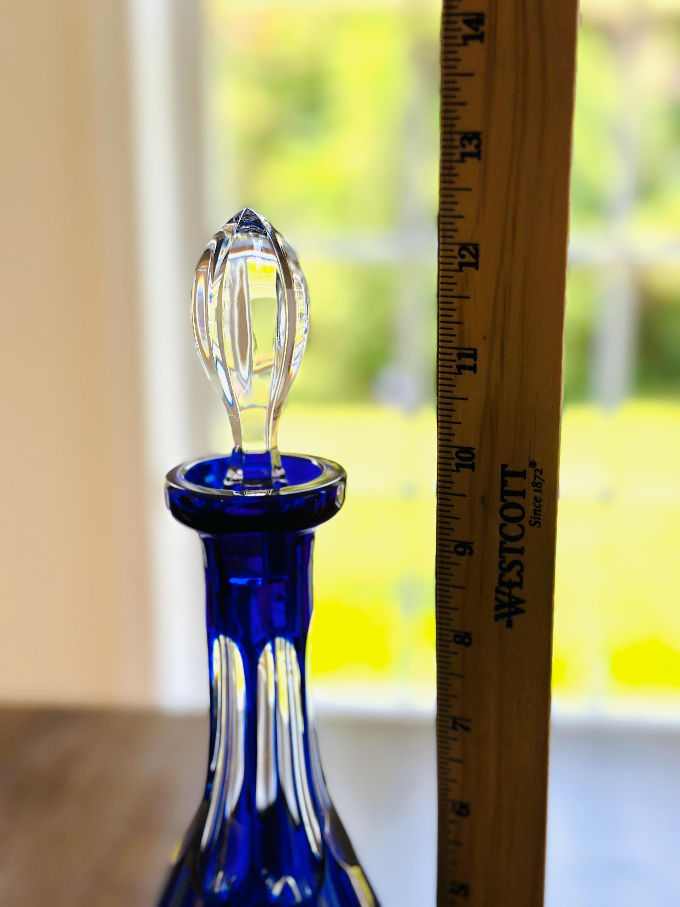 Gorham Cherrywood Cobalt Crystal Decanter