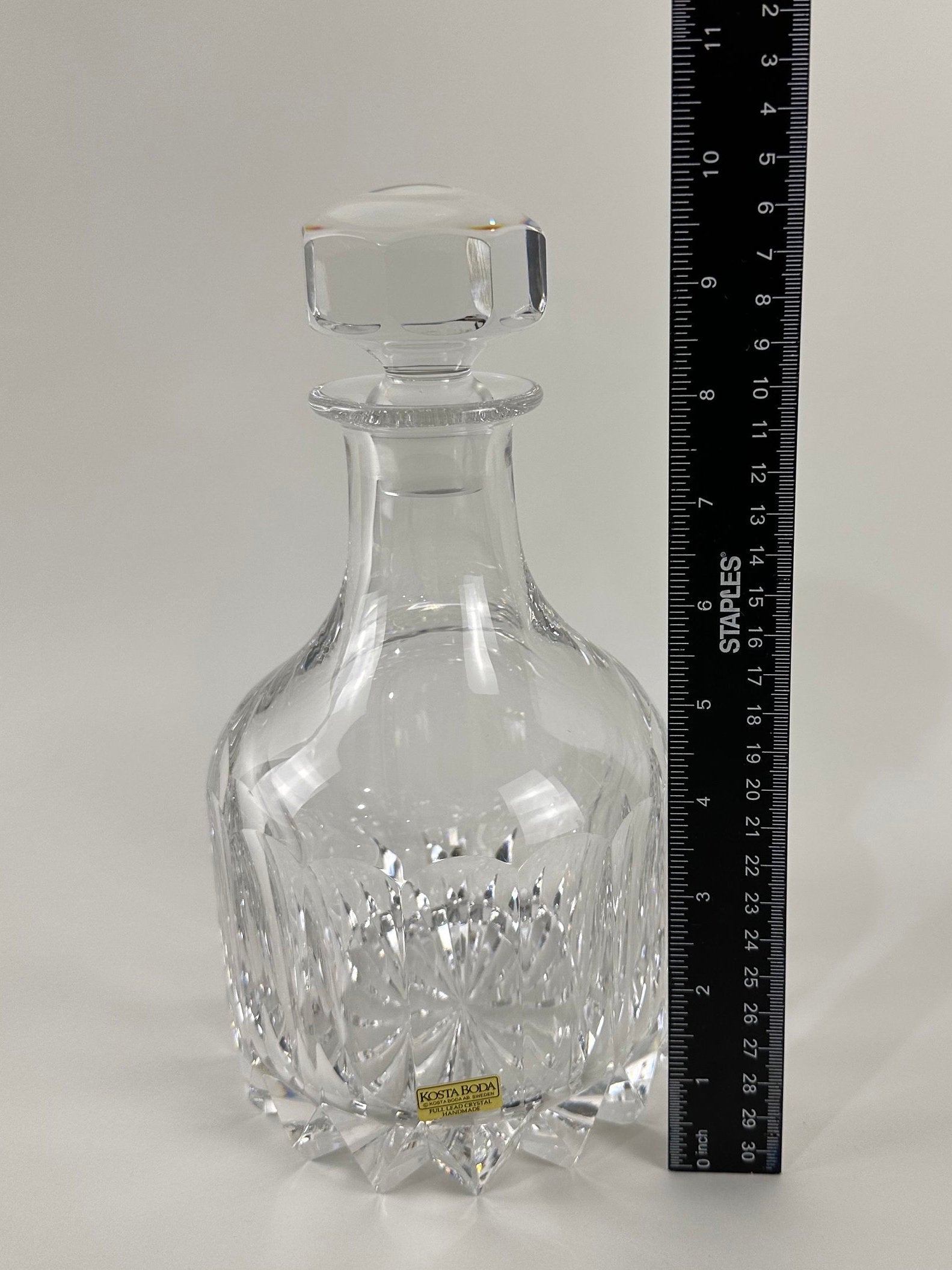 Kosta Boda Cut Crystal Decanter
