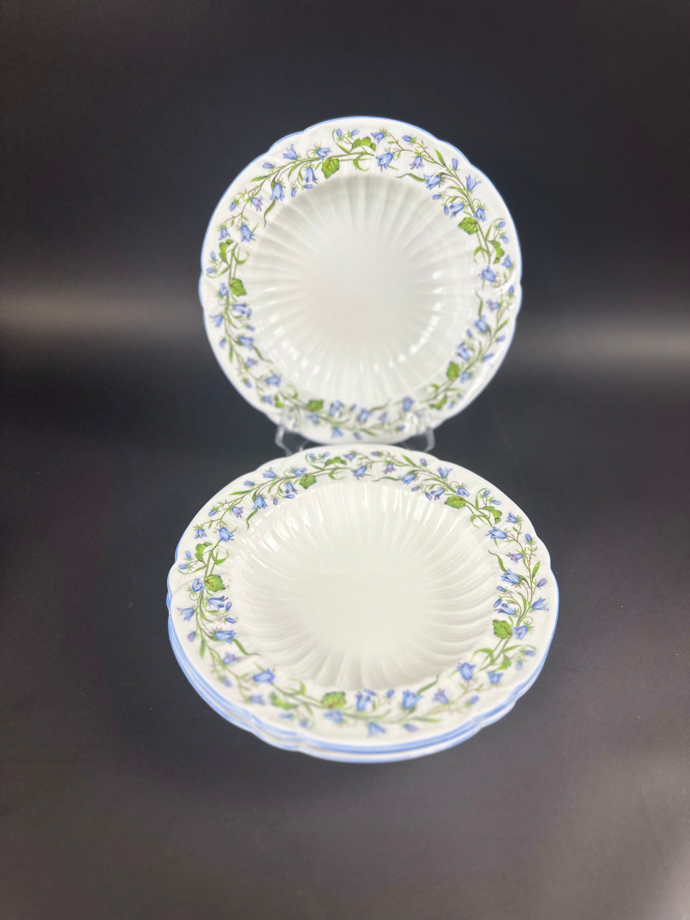 4 Shelley Harebell Large Soup Bowls