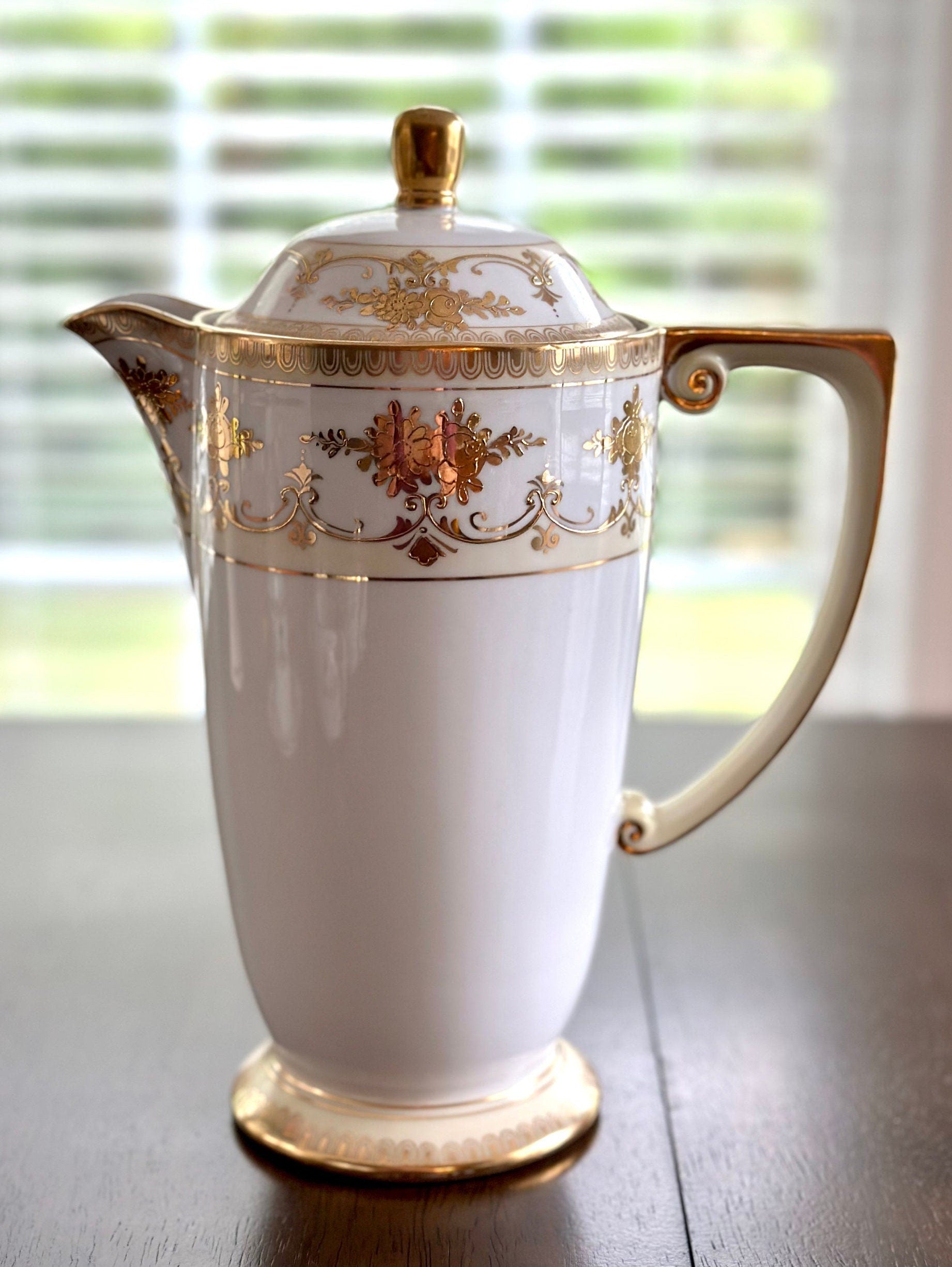 Antique Nippon Chocolate Pot Set