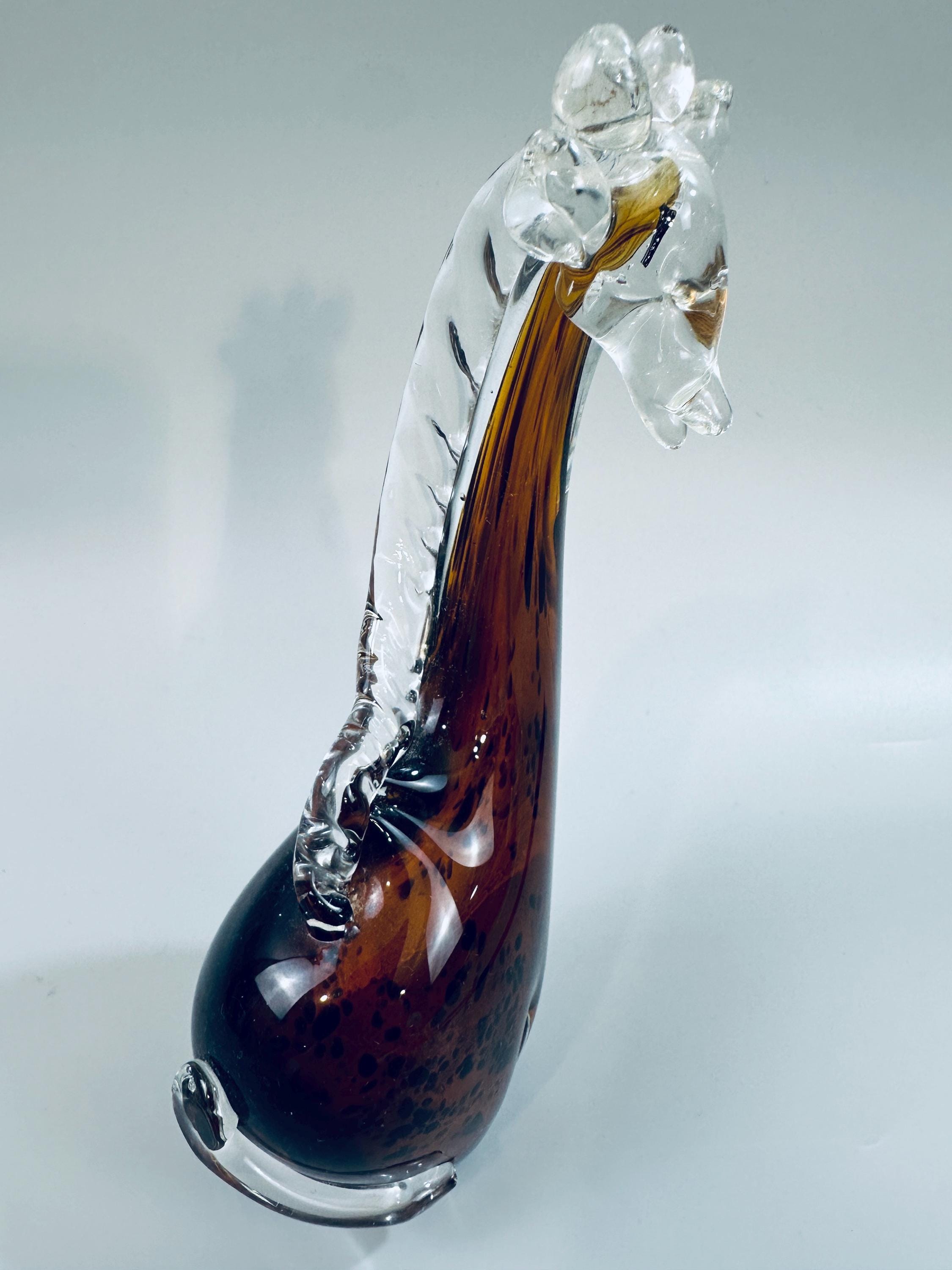 Hand Blown Glass Giraffe Figurine by Dynasty Gallery