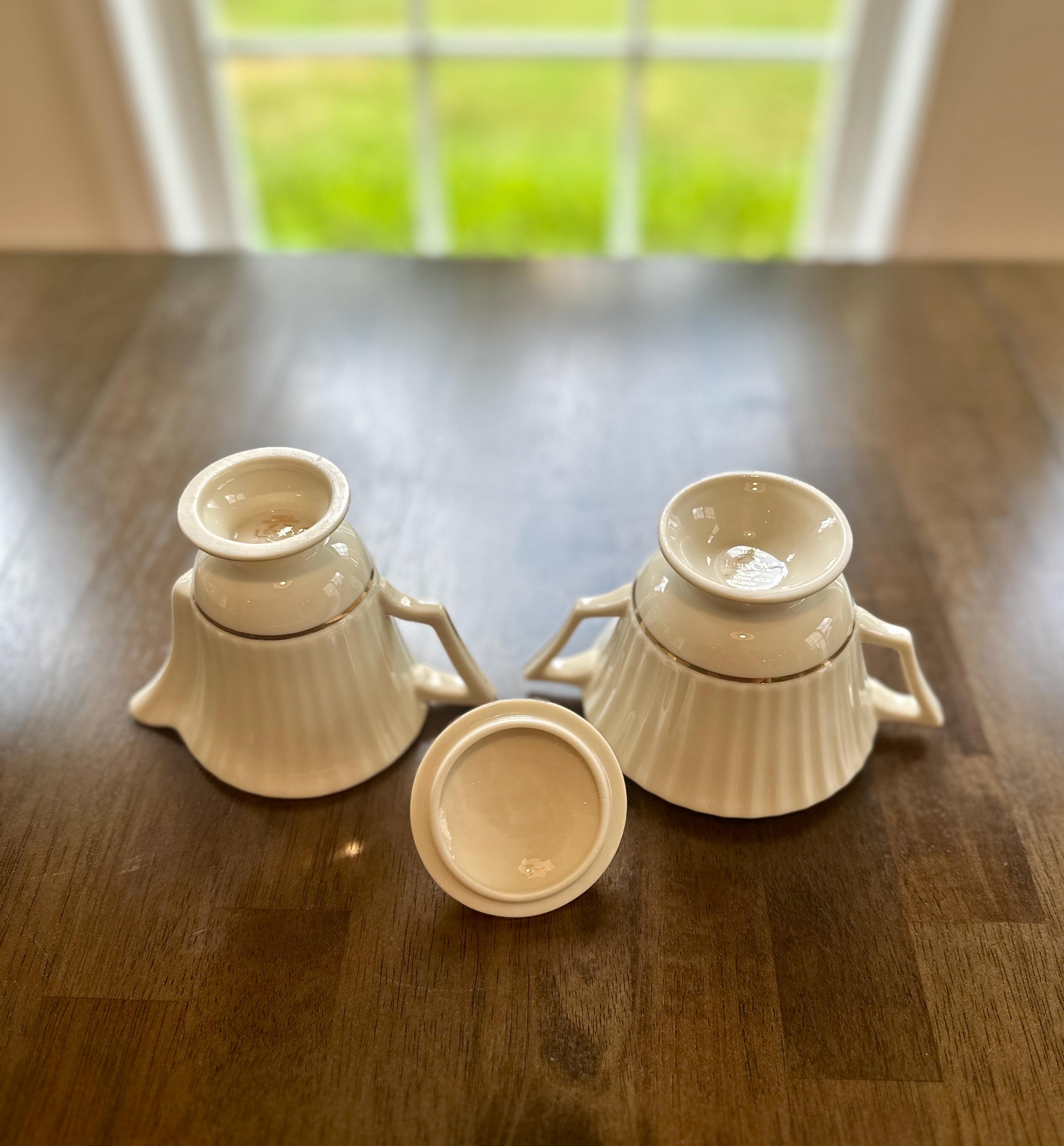 Lenox Citation Gold Creamer and Sugar Bowl