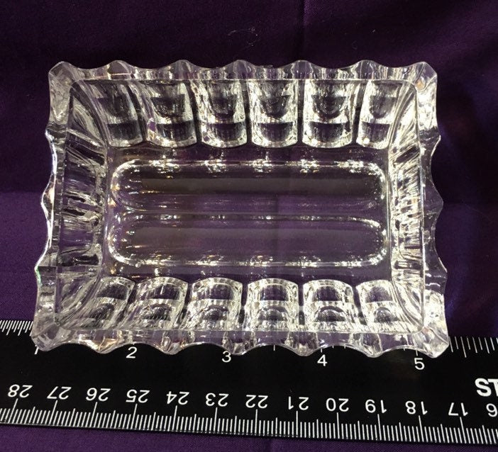 Antique Crystal Master Salt Cellar and Silver Spoon
