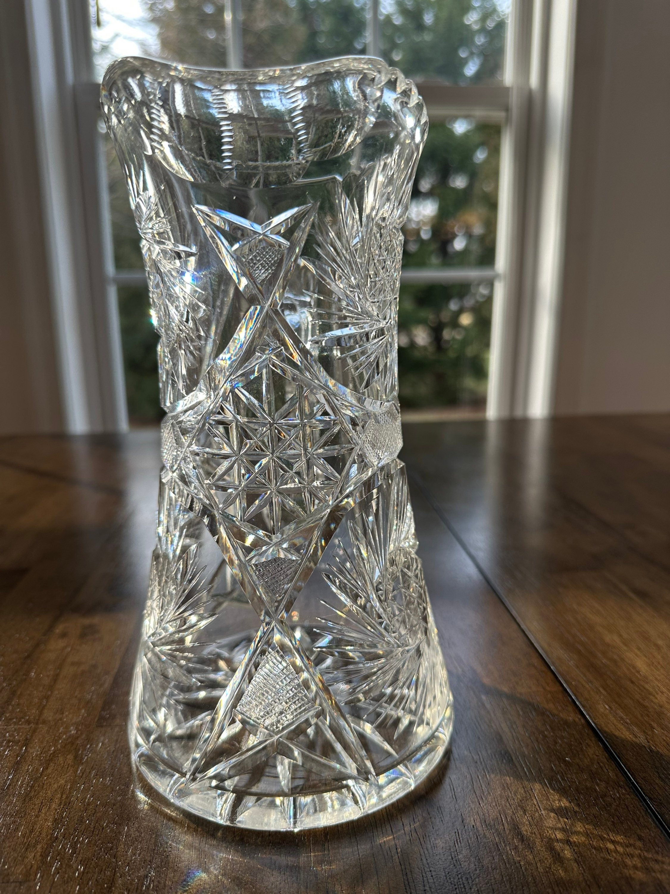 Canadian Brilliant Cut Glass Pitcher by Gowans, Kent and Company of Toronto