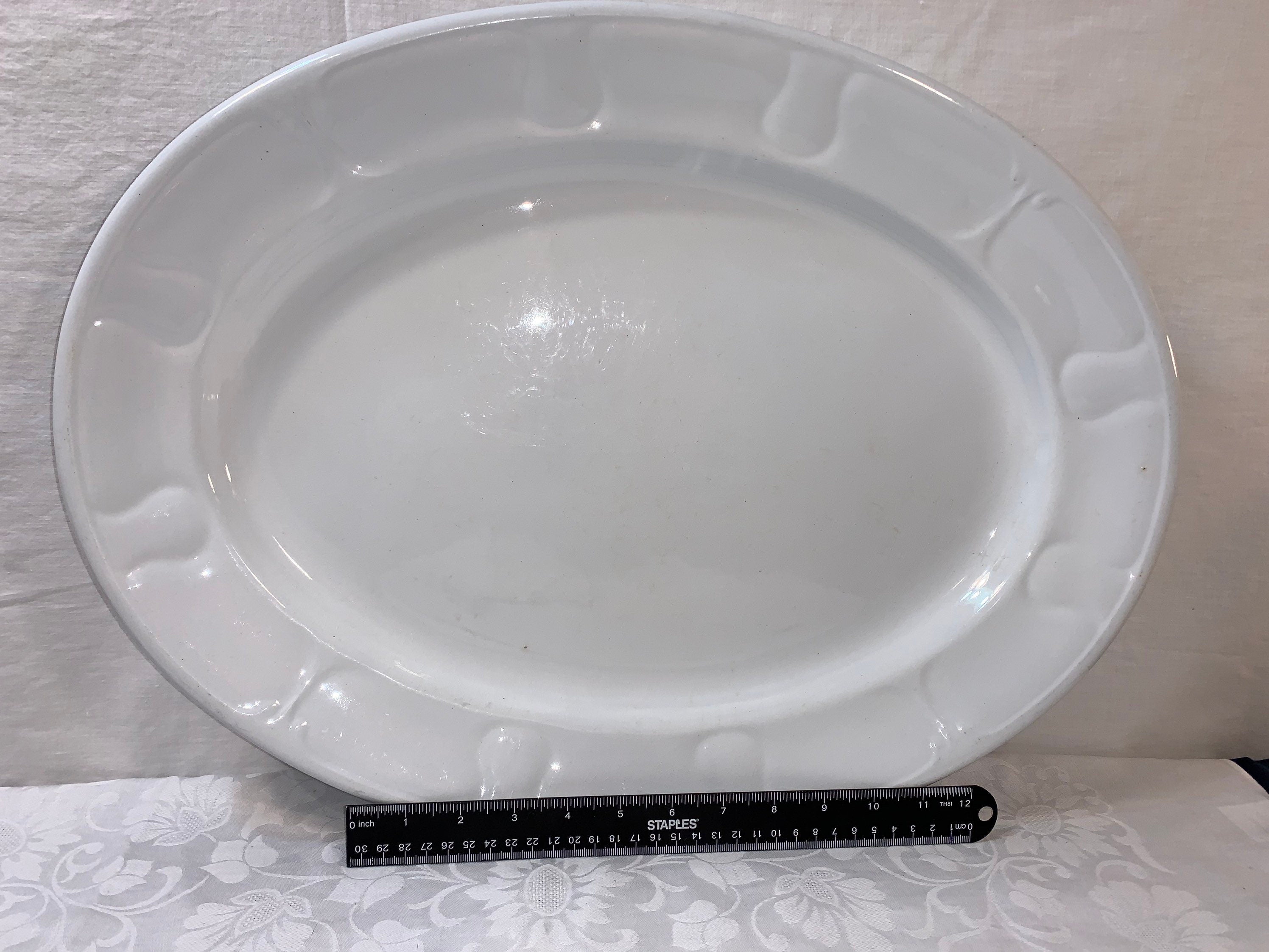 Antique circa 1850 Very Large Jacob Furnivals Platter