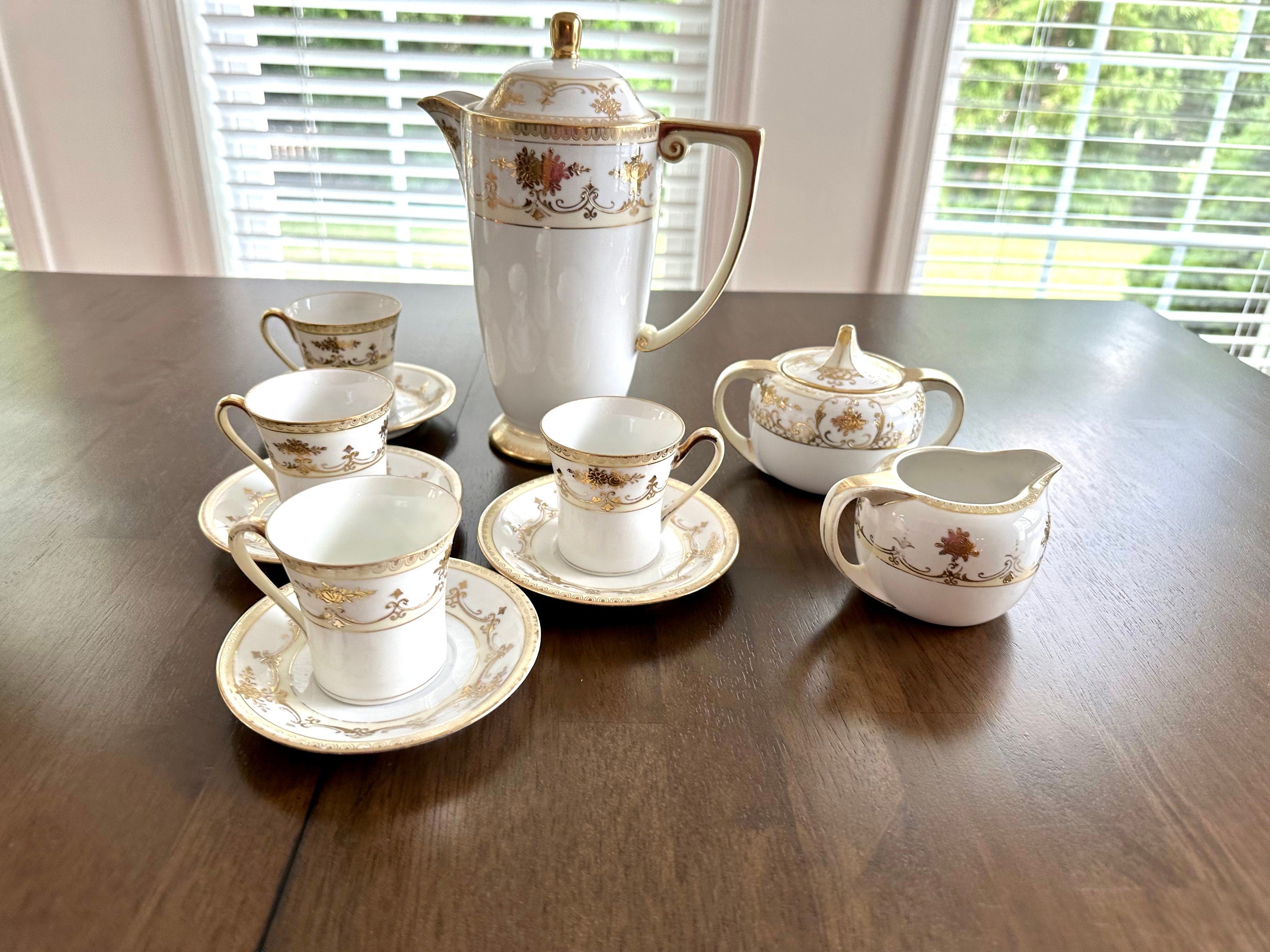 Antique Nippon Chocolate Pot Set