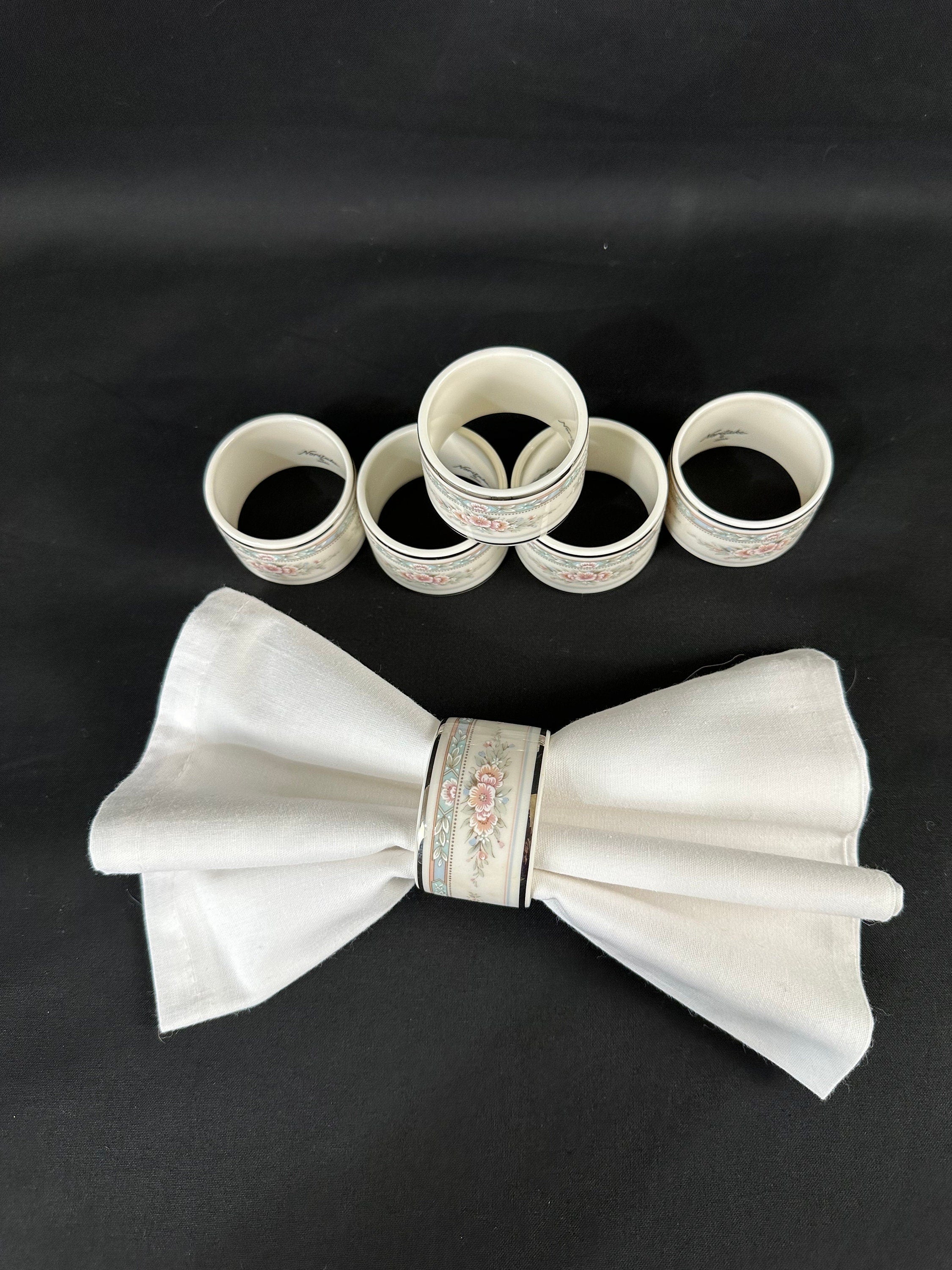 6 Noritake Rothschild Napkin Rings