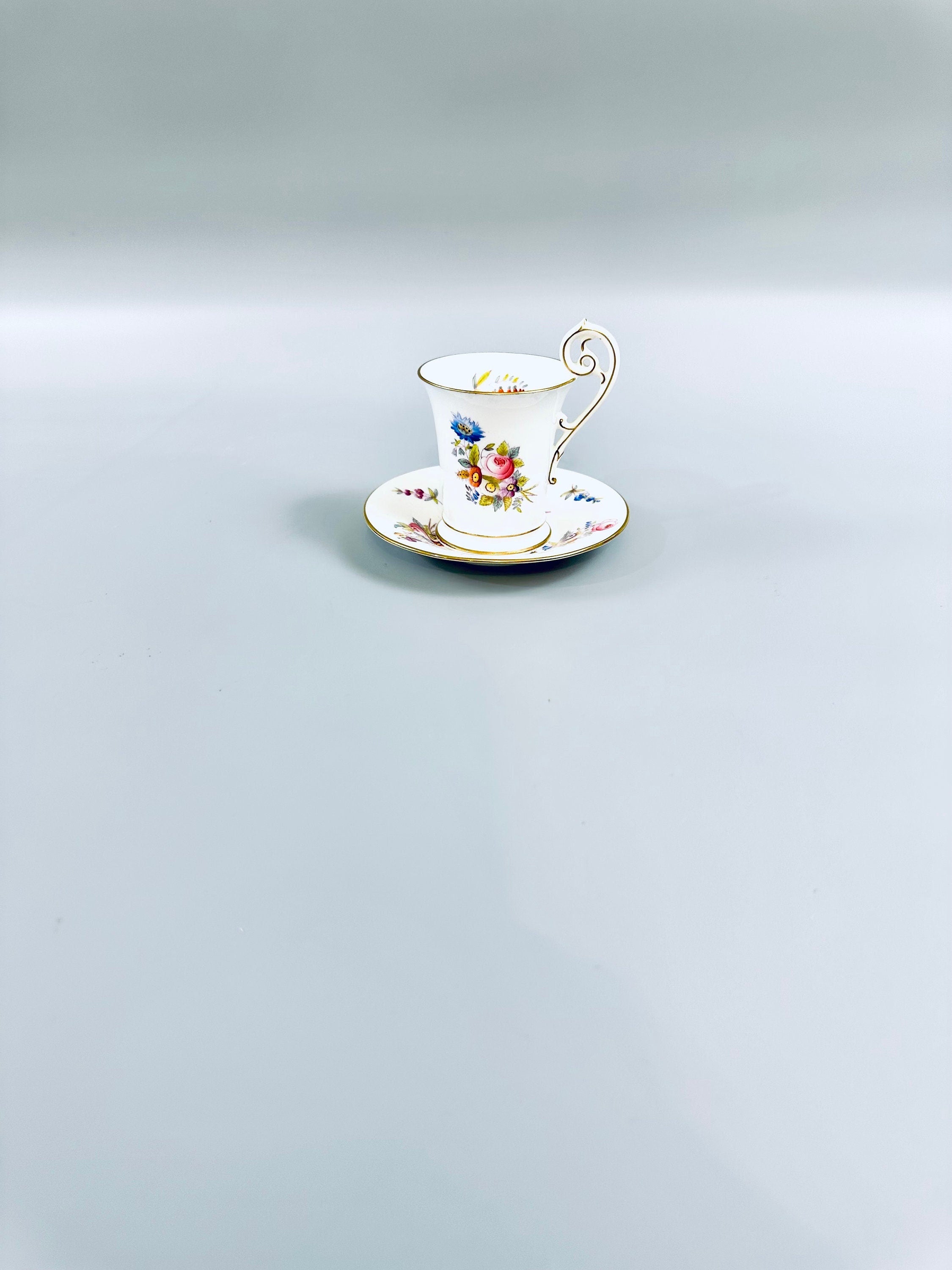 Antique Coalport Demitasse Cup and Saucer