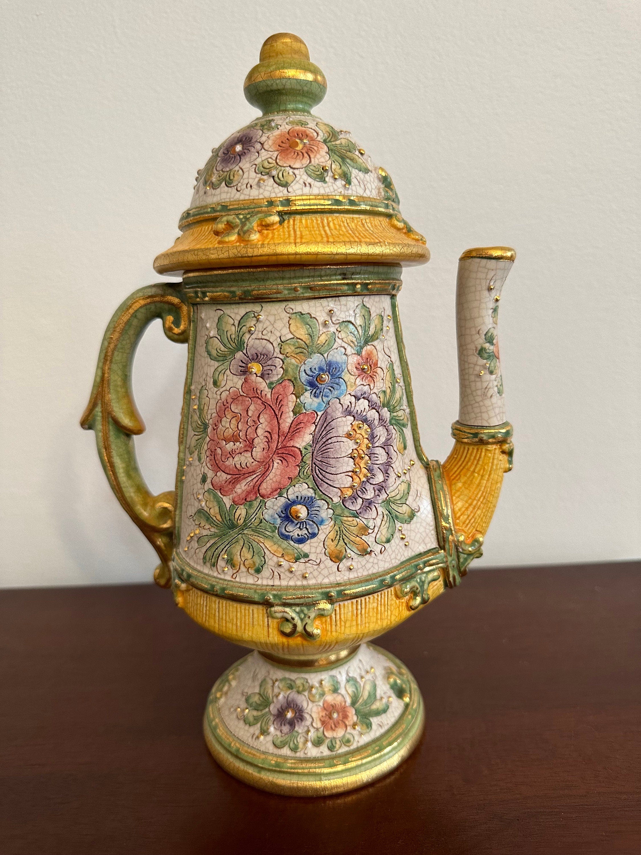 Hand Made Veneto Flair Coffee Tea Set Italian Pottery