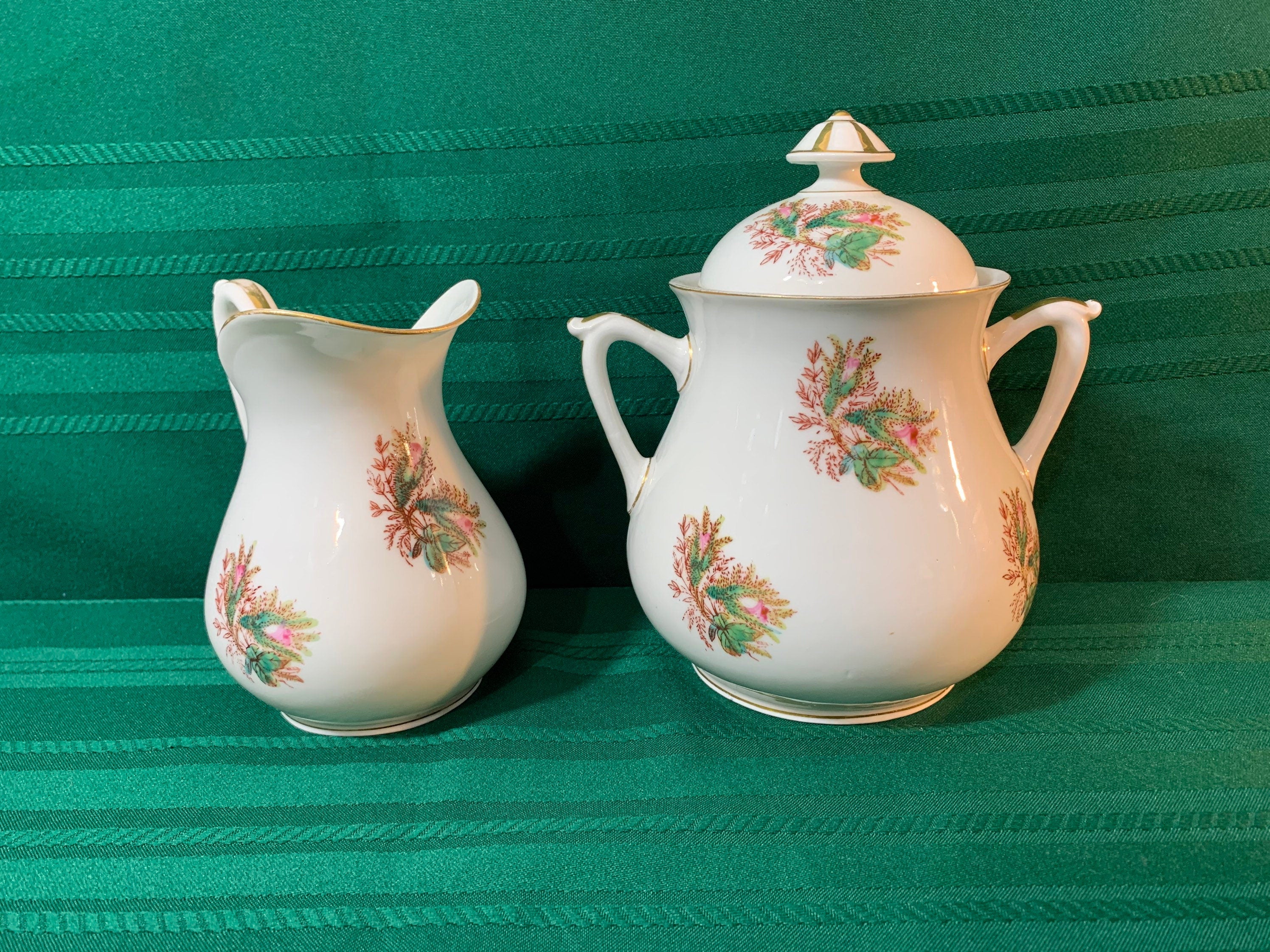 Antique Limoges Creamer and Sugar Set circa 1884-1900