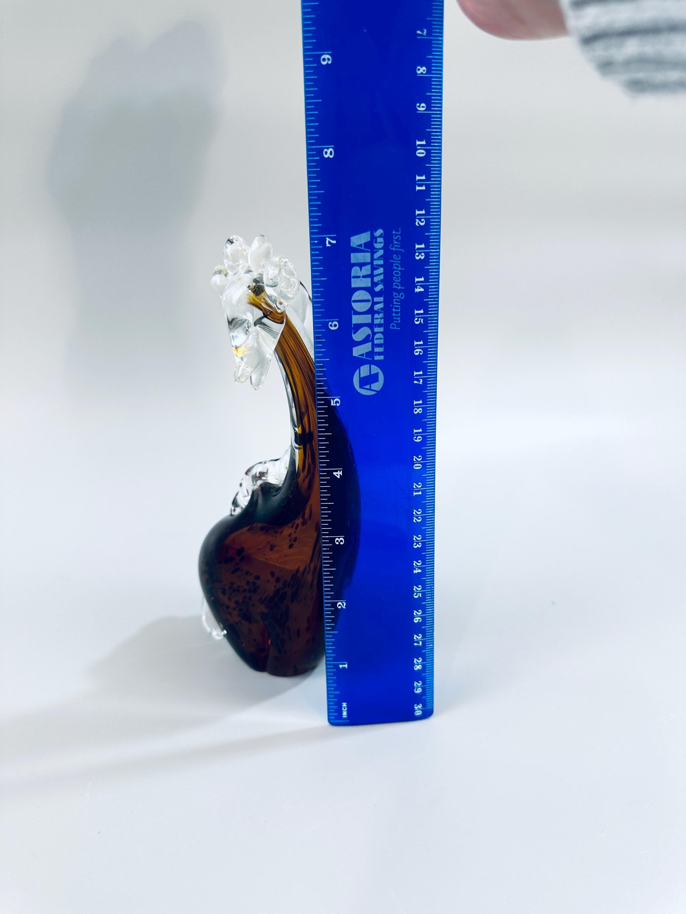 Hand Blown Glass Giraffe Figurine by Dynasty Gallery