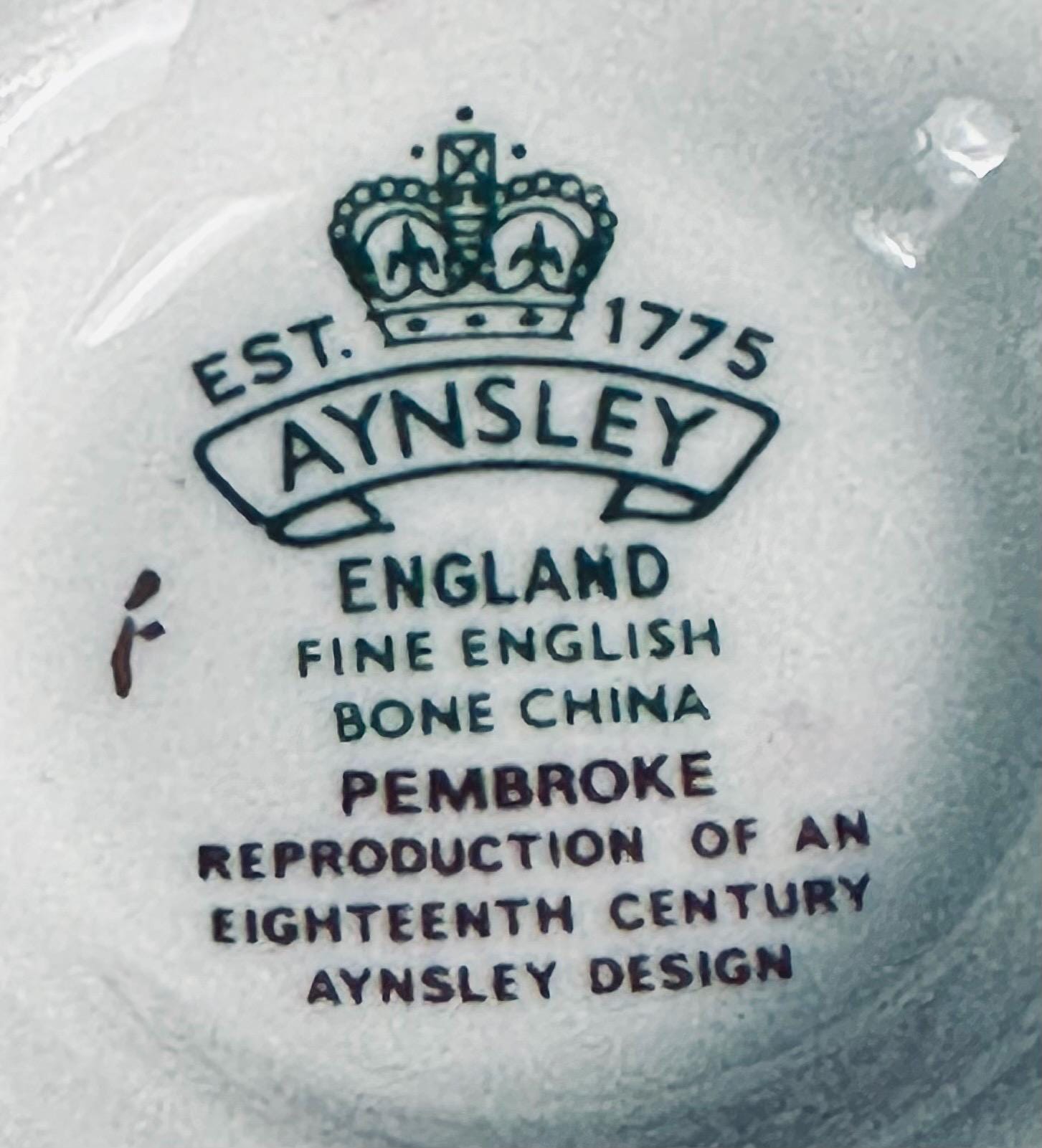 Aynsley Pembroke Mini Creamer and Open Sugar Bowl