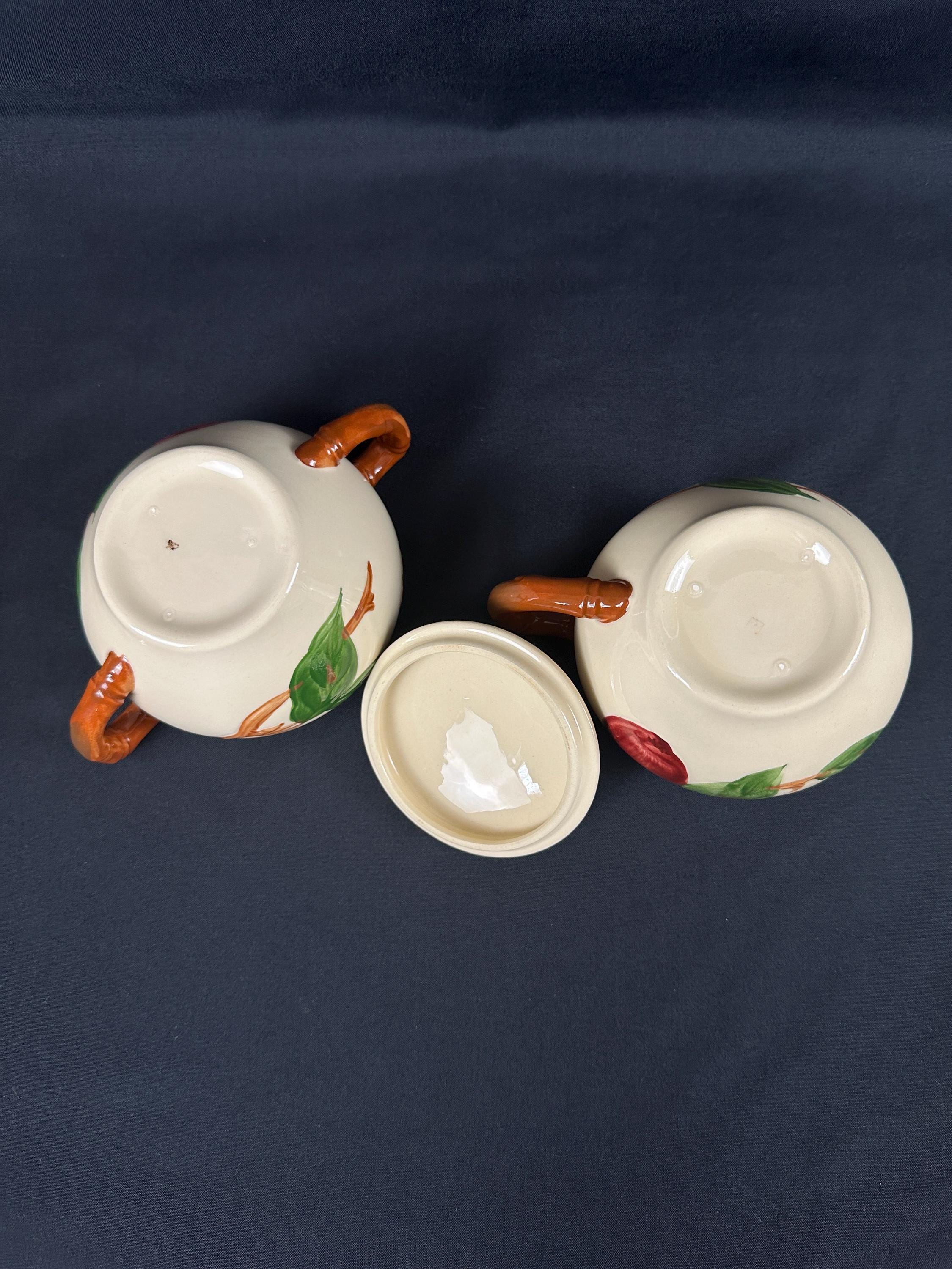 Franciscan Apple Creamer and Sugar Bowl