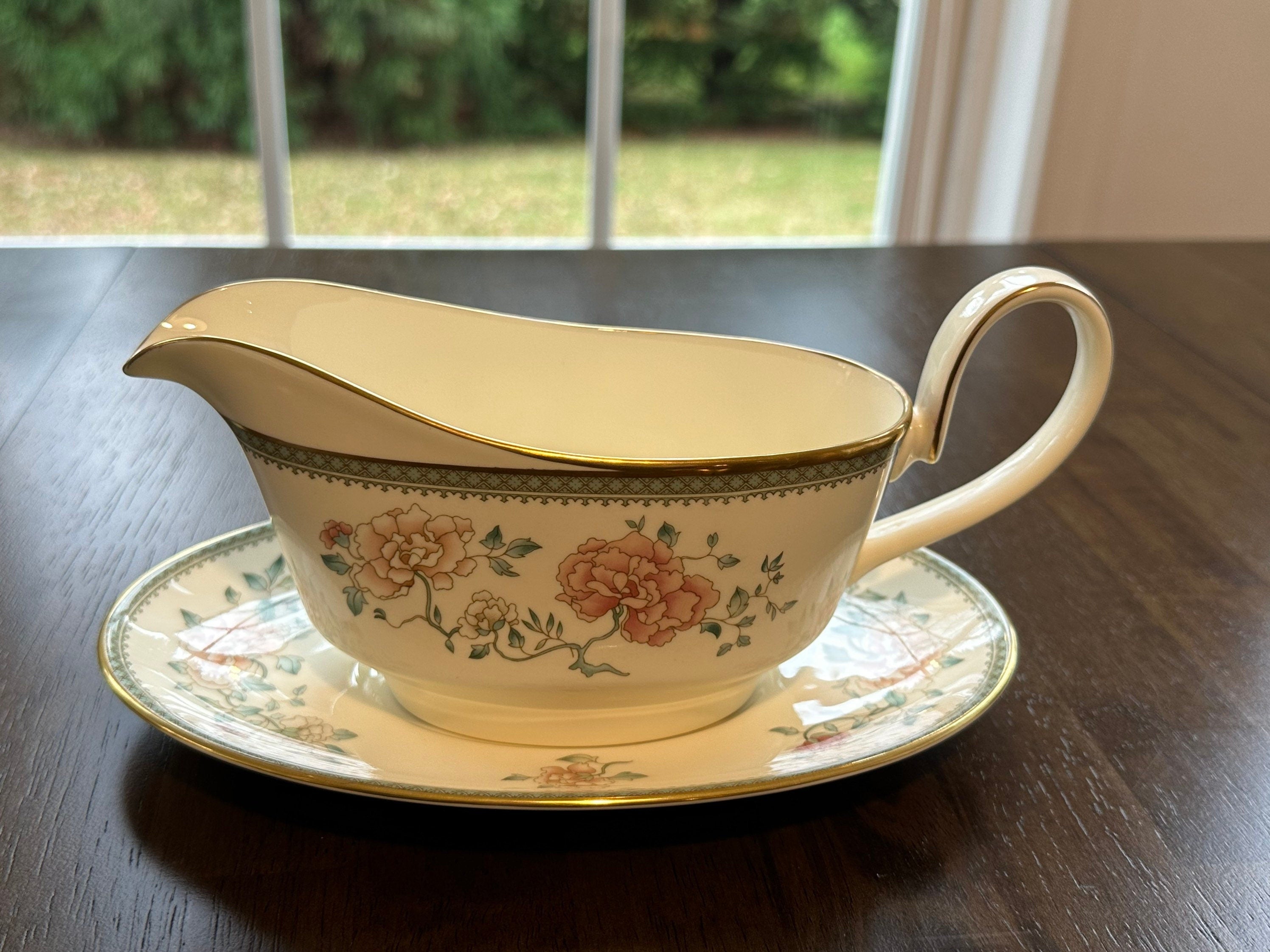 Minton Jasmine Gravy Boat and Underplate