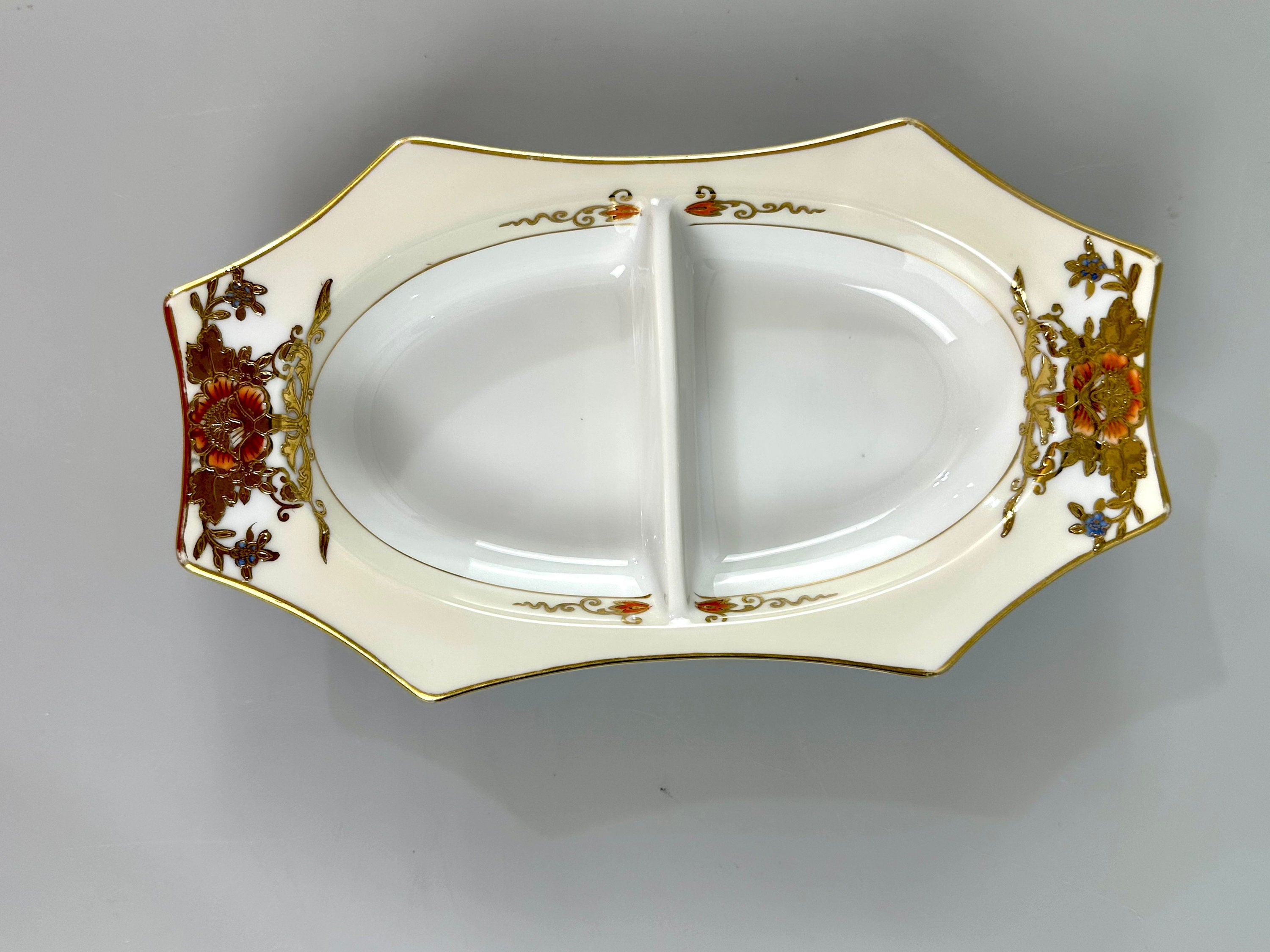 Hand Painted 1918 Noritake Relish Dish