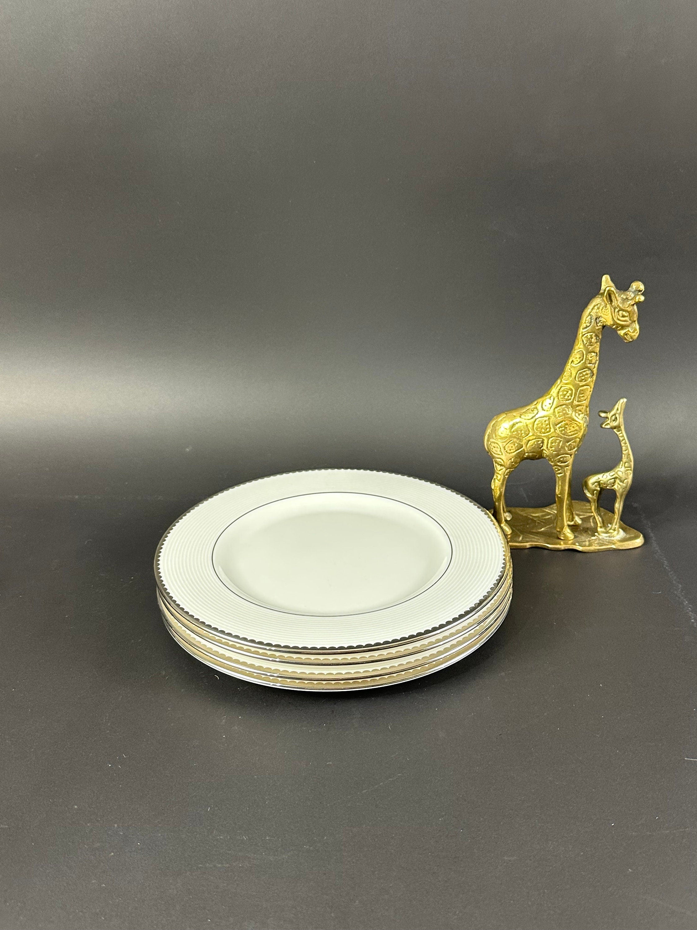 Four Lenox “Sugar Point” Pattern Salad Plates by Kate Spade.