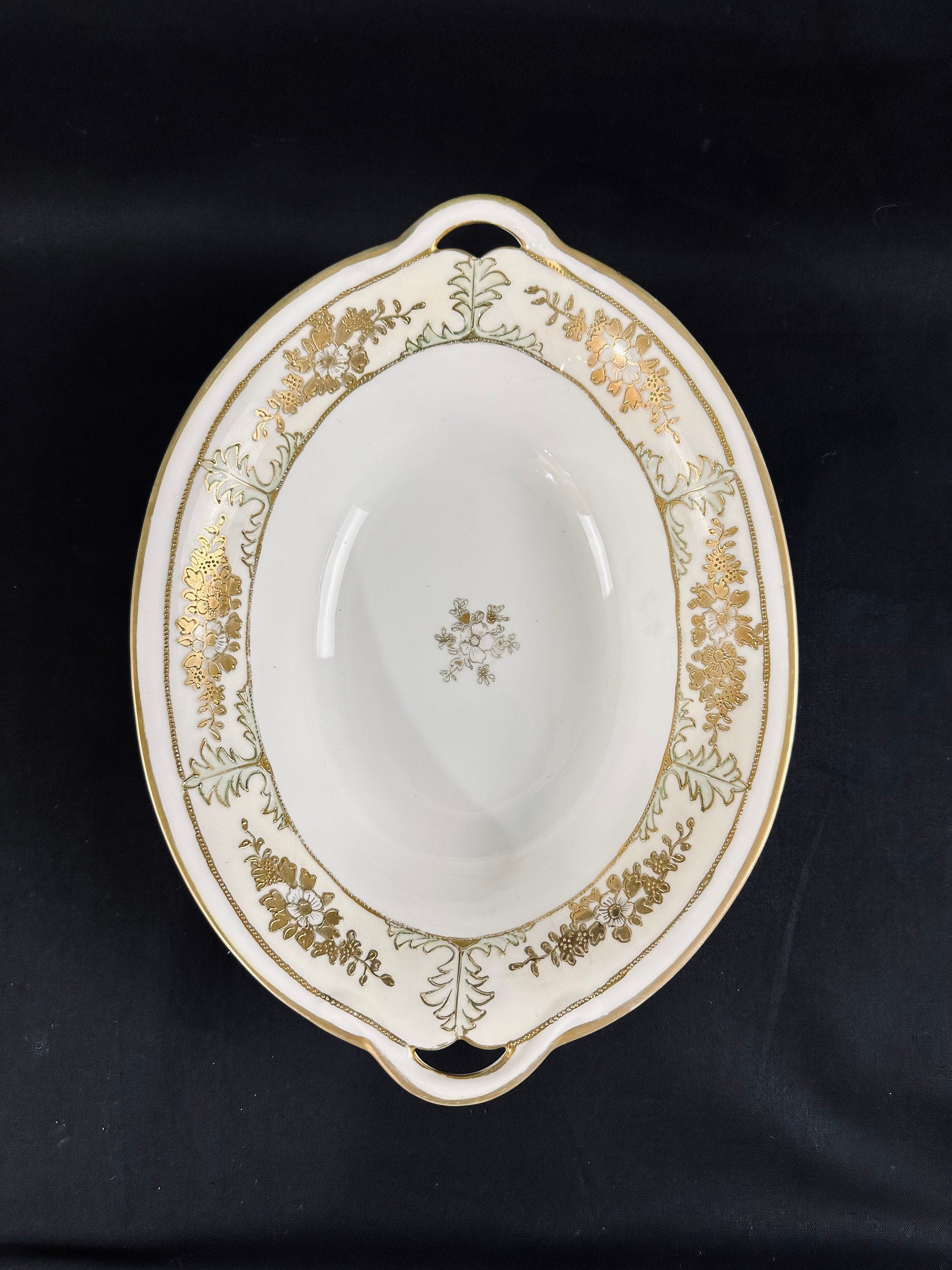 Antique Hand Painted Nippon Moriage Bowl