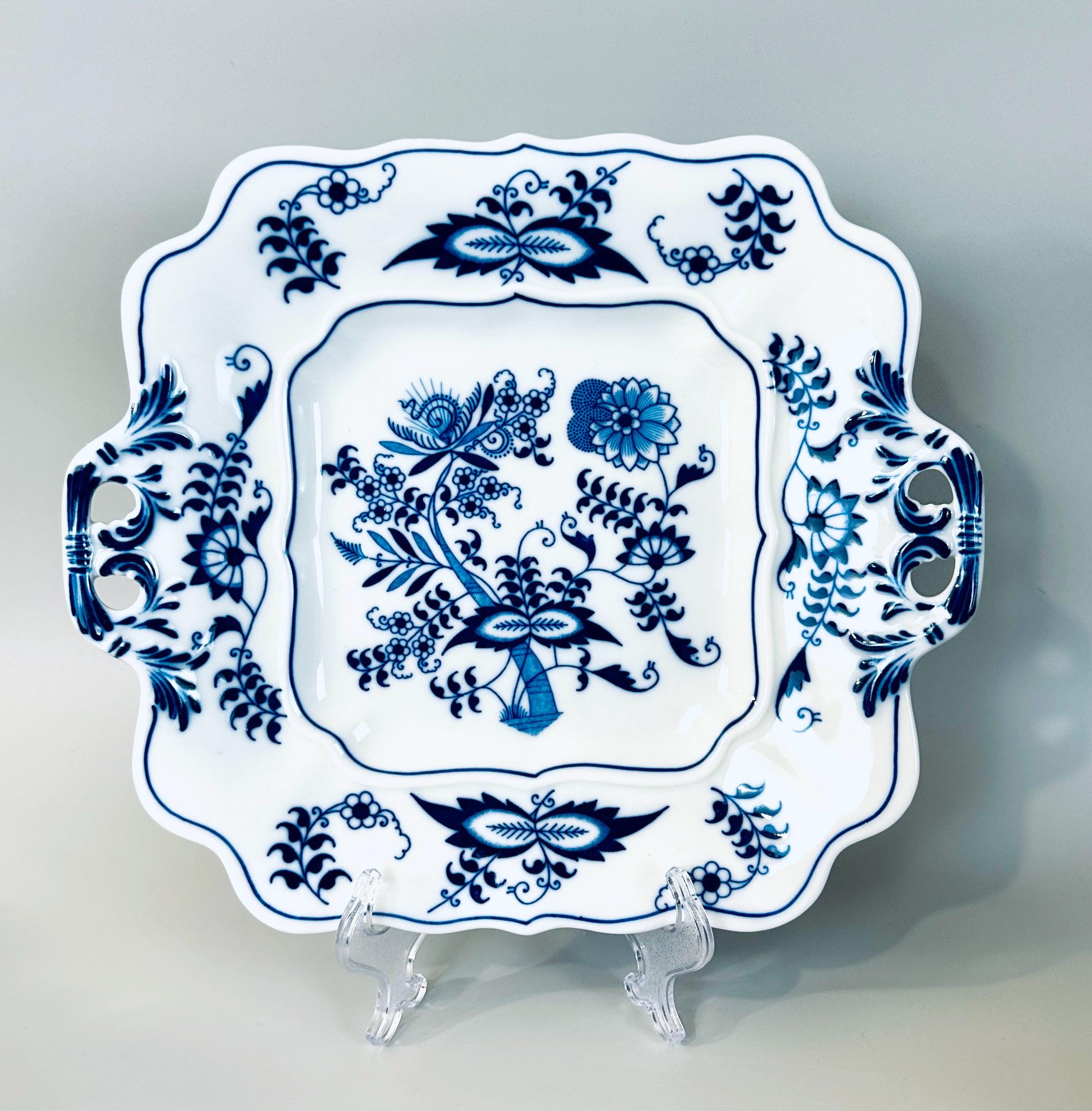 Blue Danube Square Serving Plate Cake Plate
