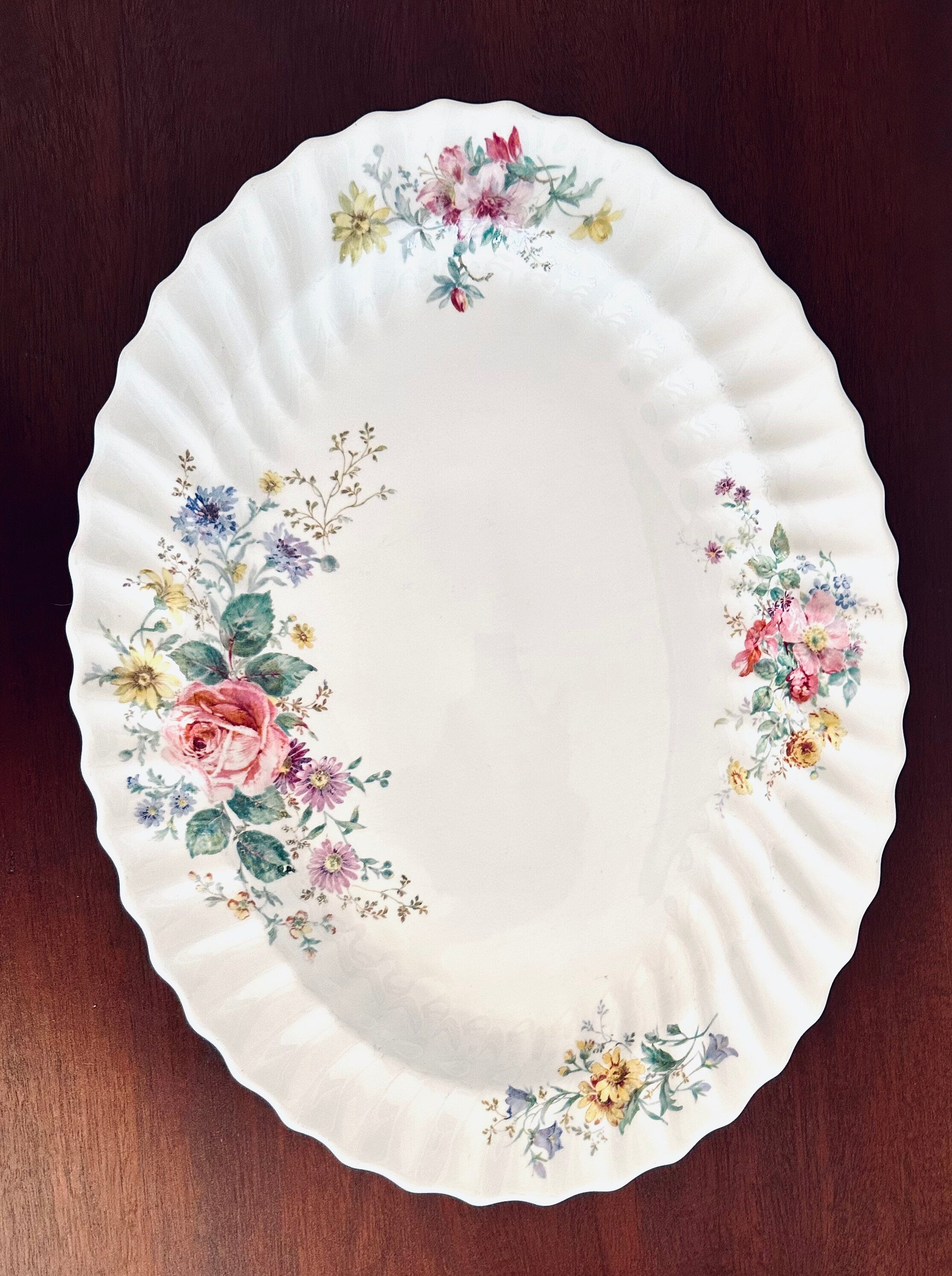 Large Arcadia Scalloped Platter by Royal Doulton