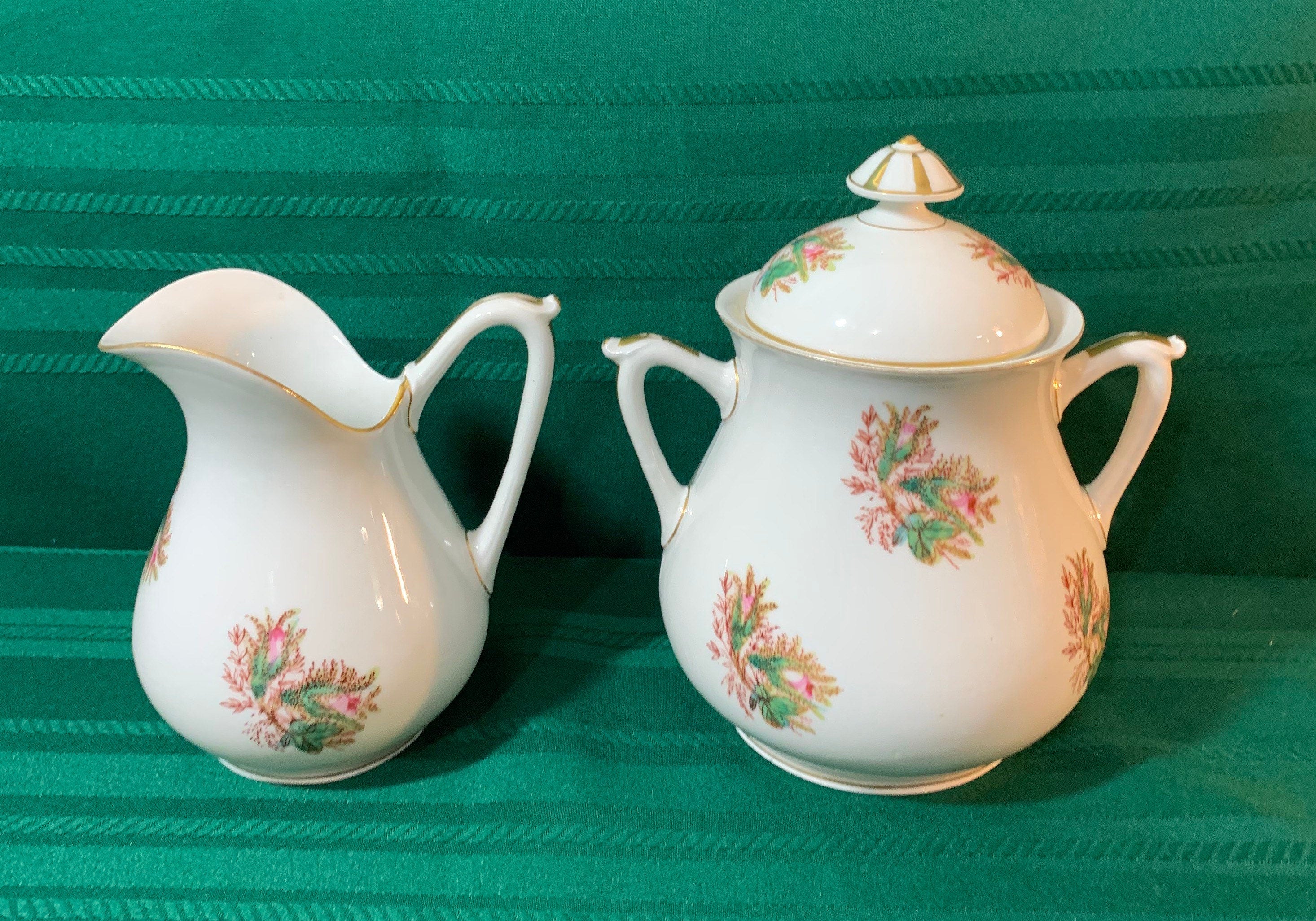 Antique Limoges Creamer and Sugar Set circa 1884-1900