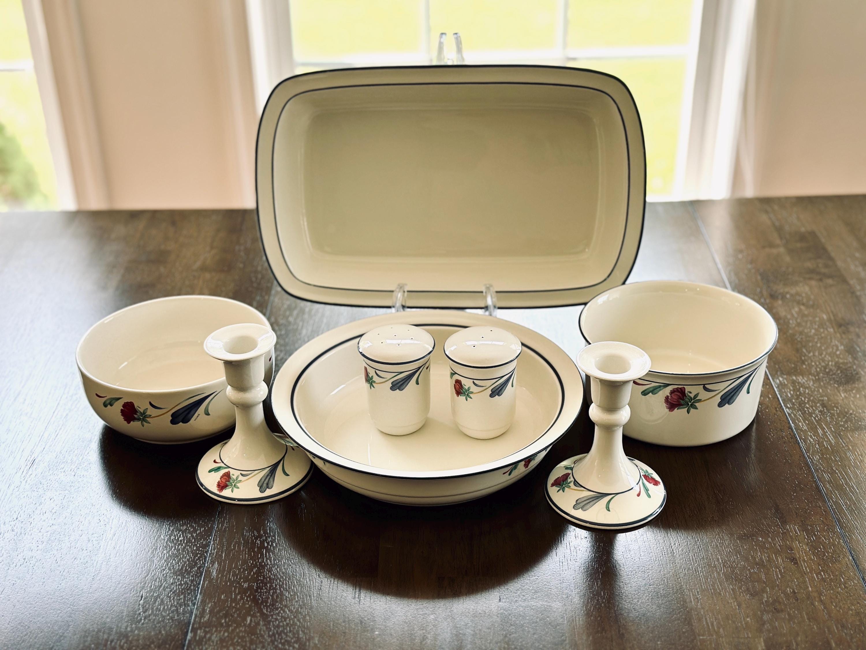 Lenox Poppies on Blue Hostess Set