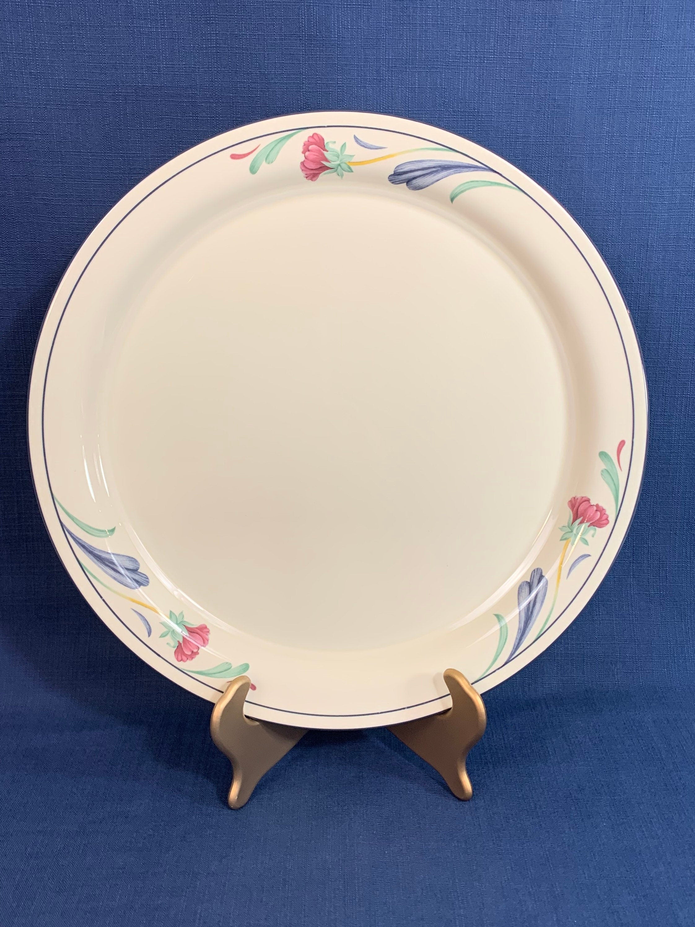 Lenox Poppies on Blue Chop PlateRound Platter
