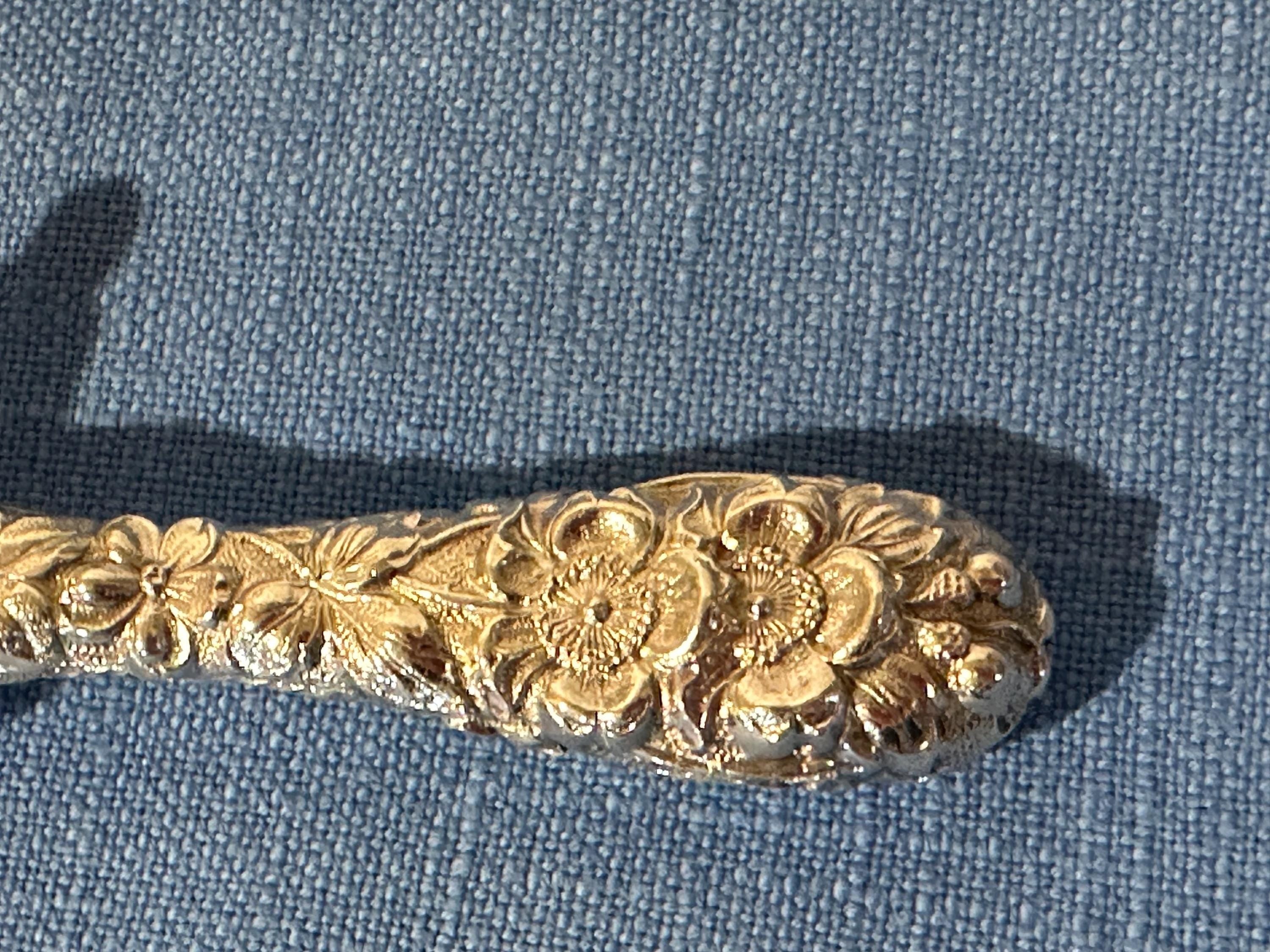 Antique Stieff Sterling Forget Me Not carving set
