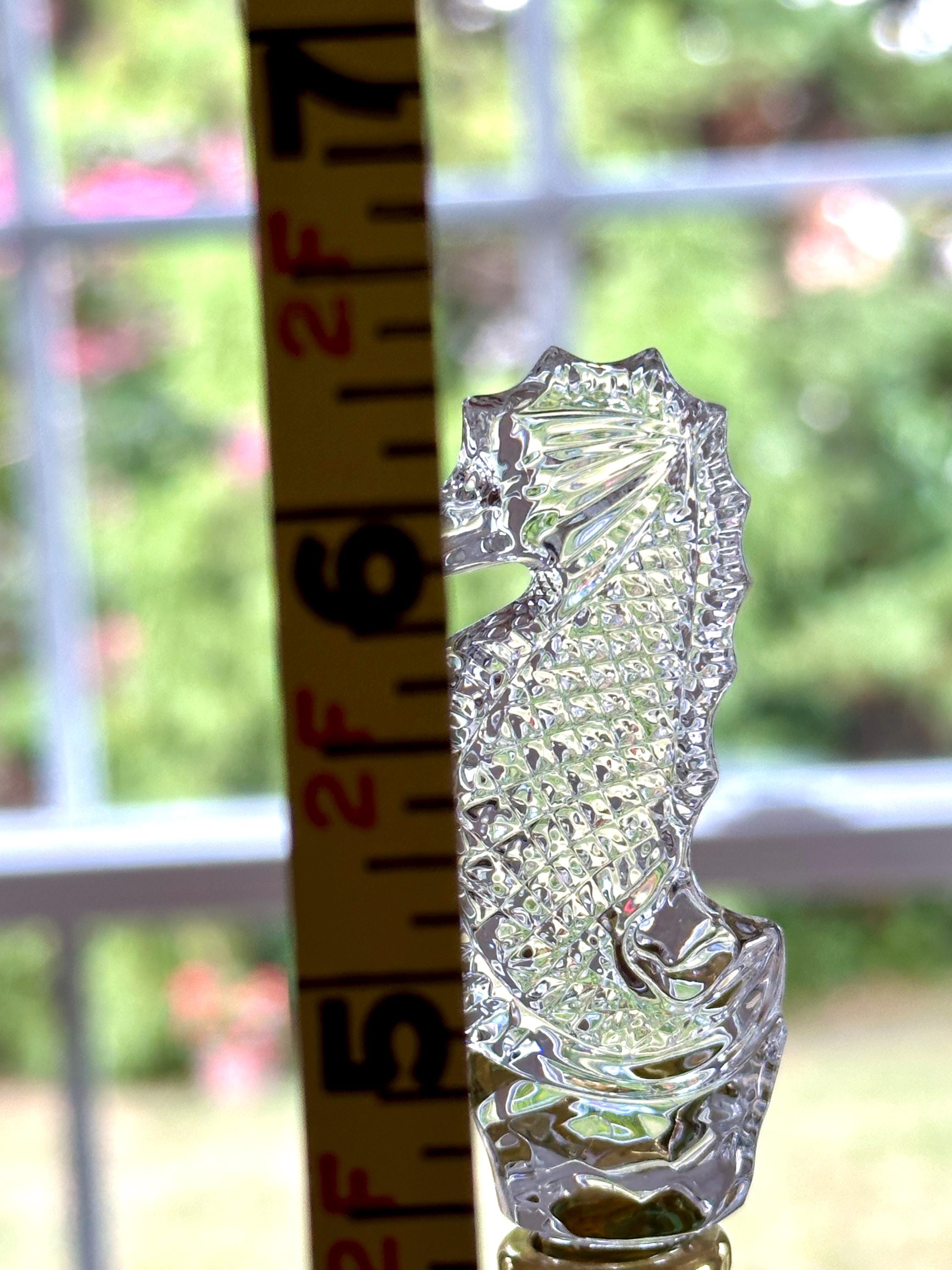 Pair of Waterford Belline Crystal and Brass Tall Lamps 30”