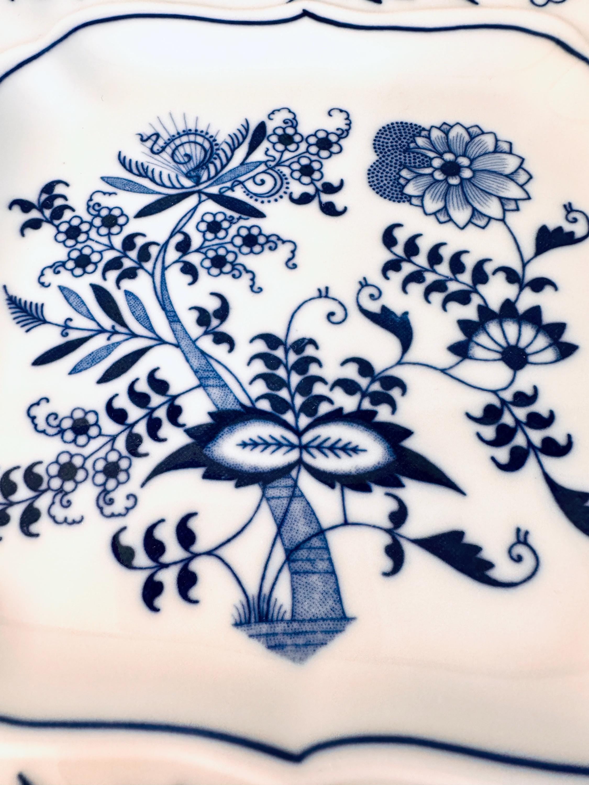 Blue Danube Square Serving Plate Cake Plate