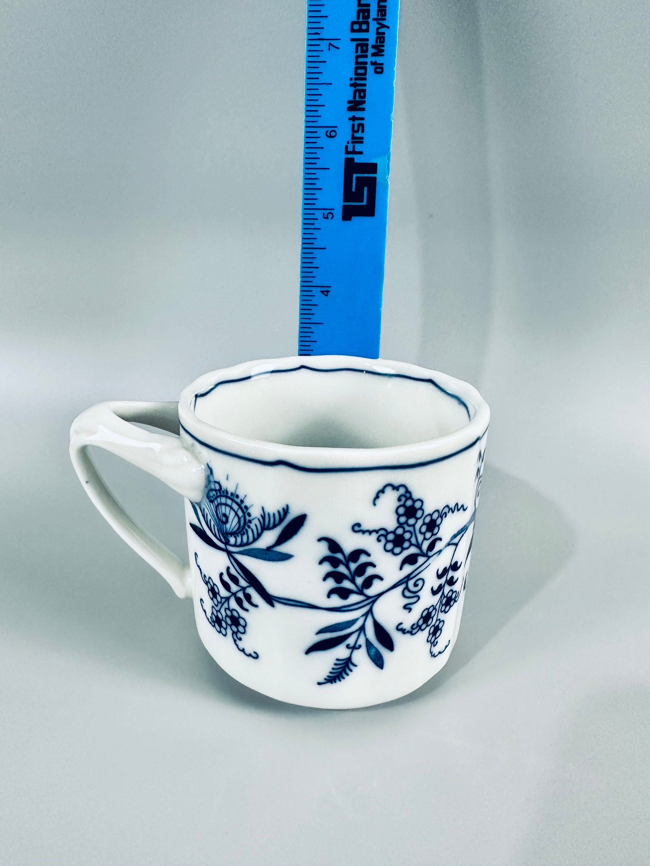 6 Blue Danube Large Flat Cups and Saucers