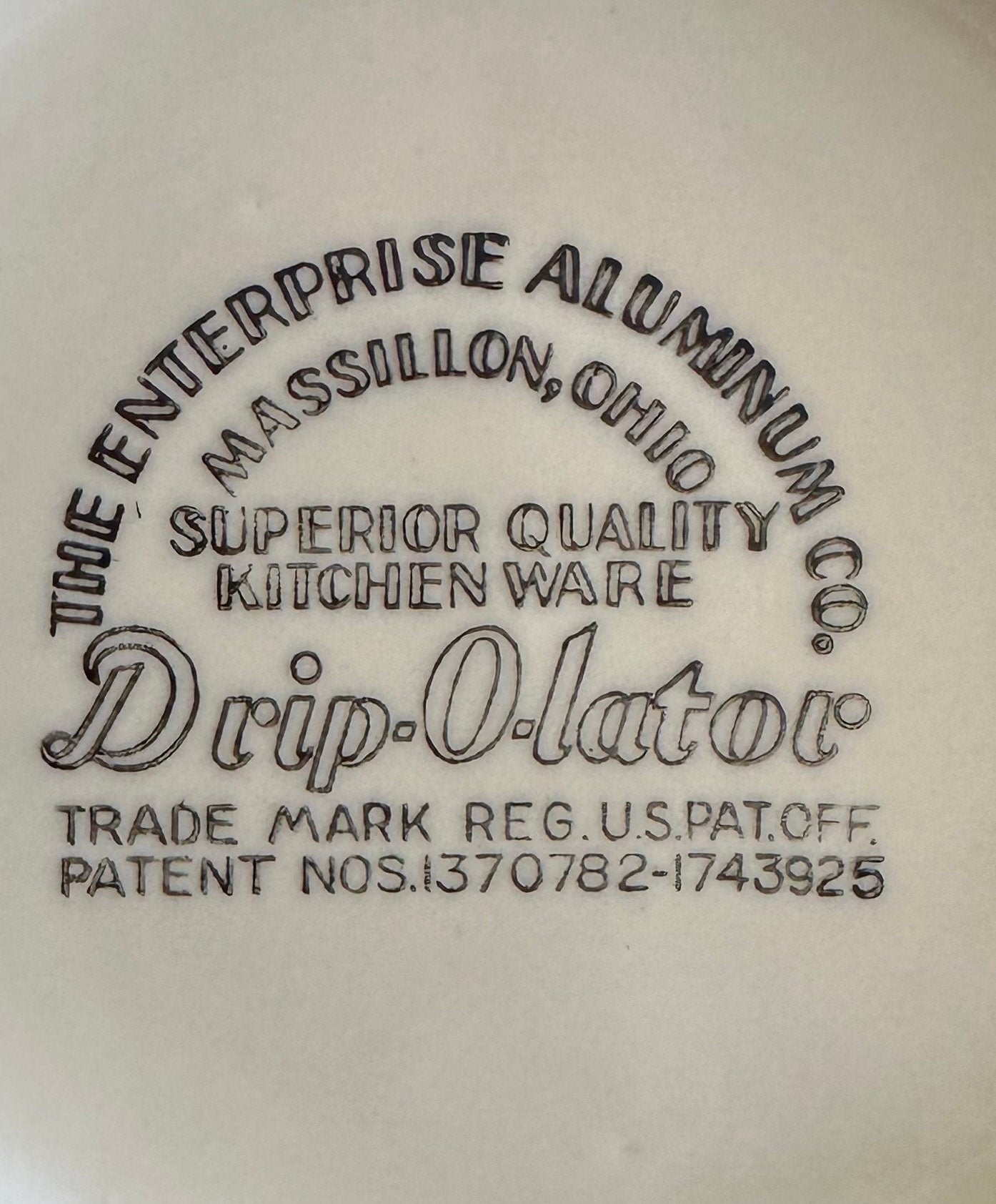 Hall Pottery Dripolator for Enterprise Company