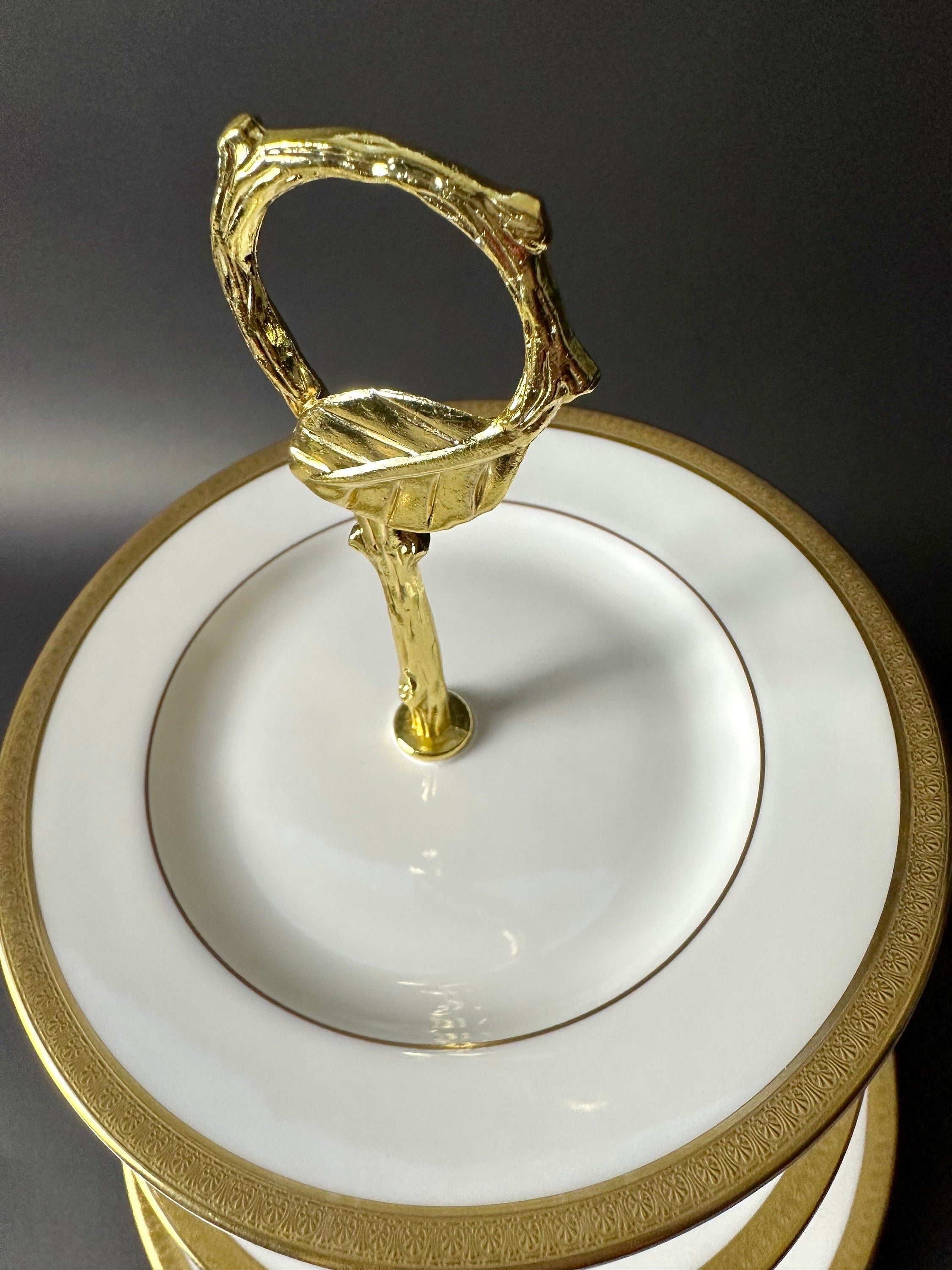 Royal Doulton Royal Gold 3 Tiered Server/Tidbit Tray