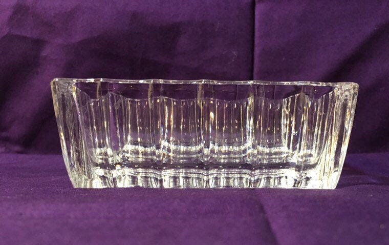 Antique Crystal Master Salt Cellar and Silver Spoon