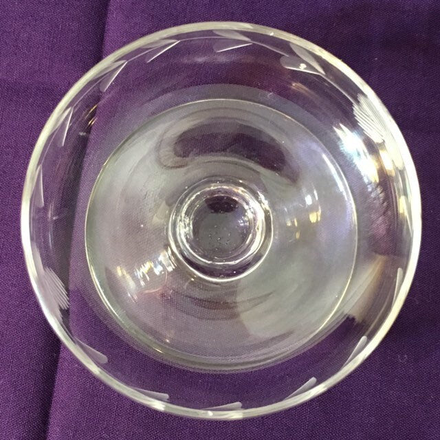 Crystal Salt Cellar with Silver Spoon
