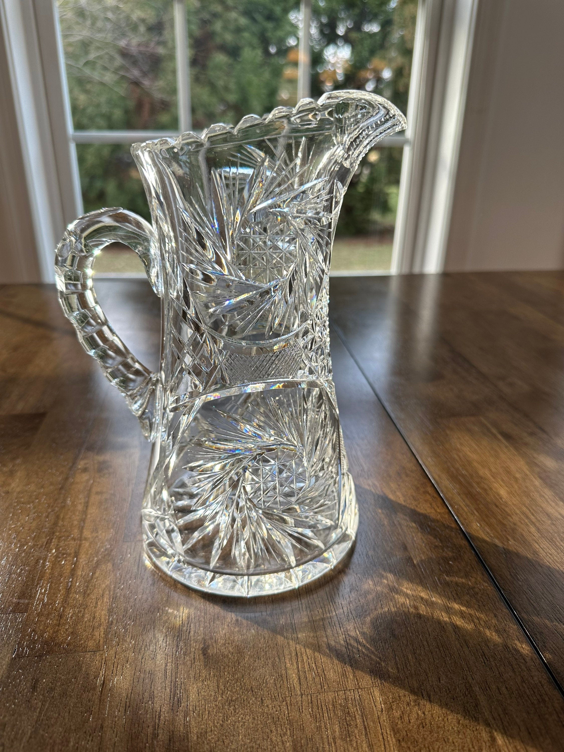 Canadian Brilliant Cut Glass Pitcher by Gowans, Kent and Company of Toronto