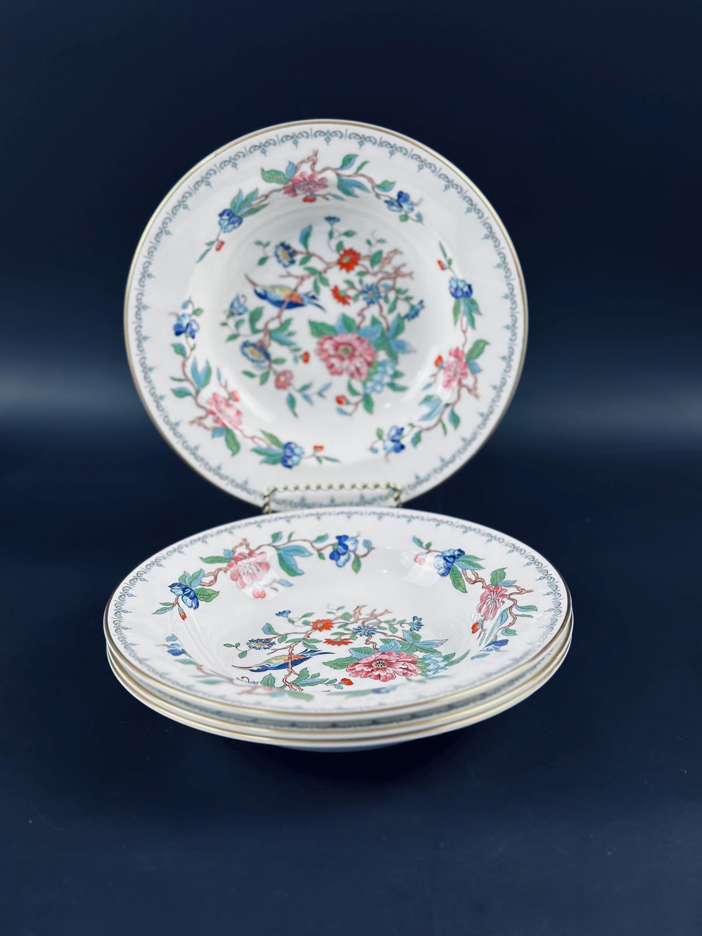 Four Aynsley Pembroke Soup Bowls