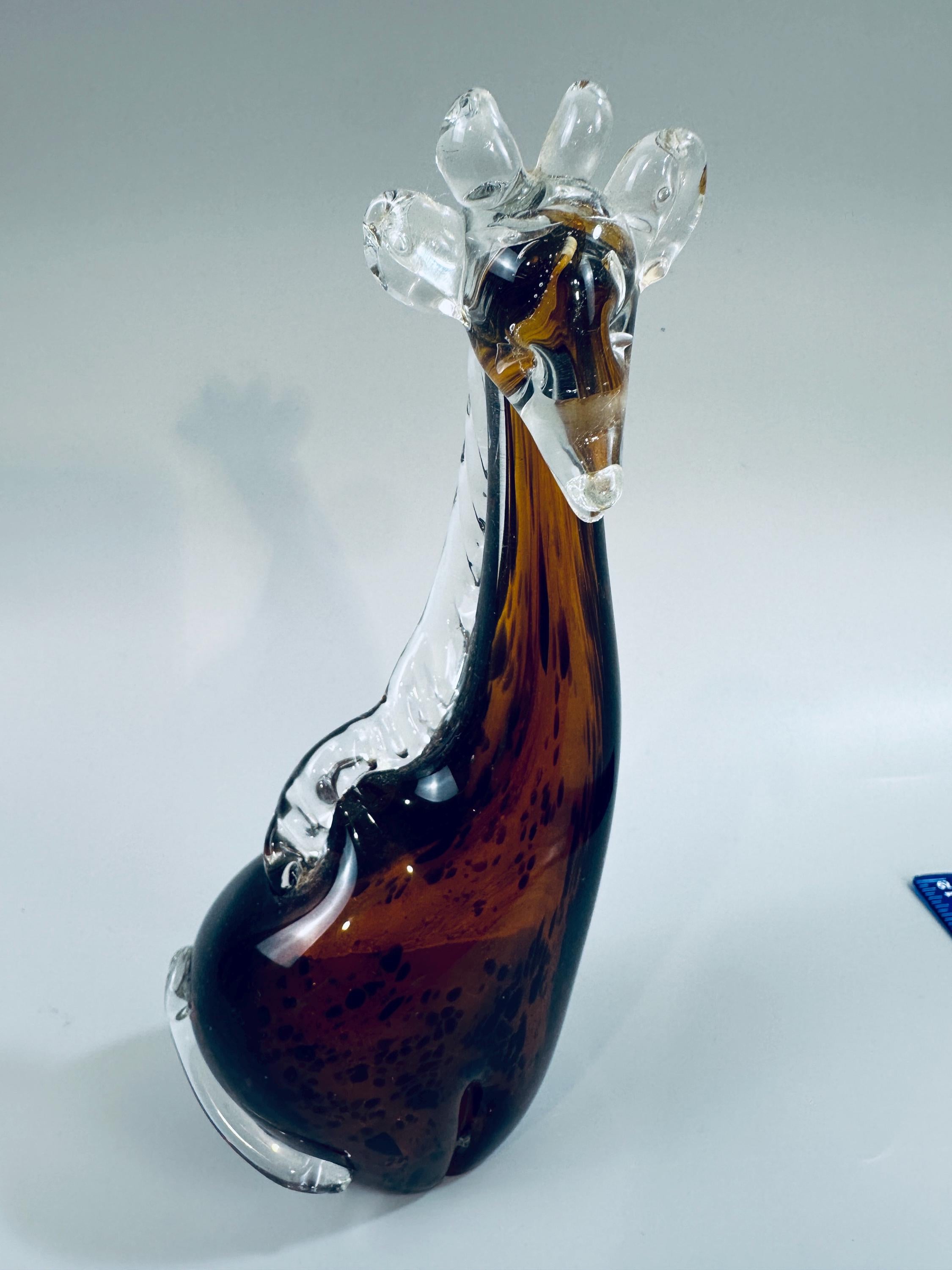 Hand Blown Glass Giraffe Figurine by Dynasty Gallery