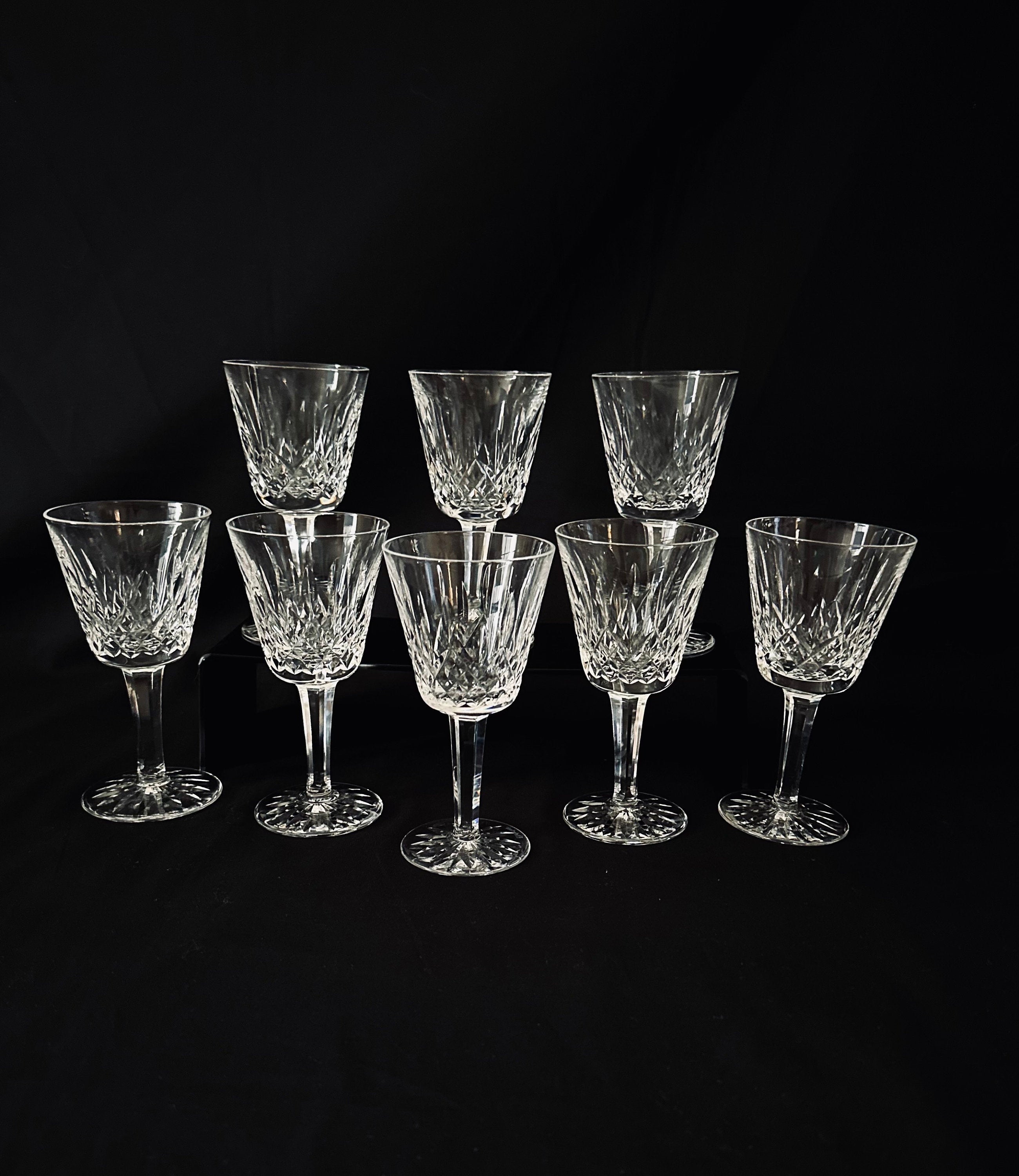 8 Waterford Lismore Crystal Wine Glasses