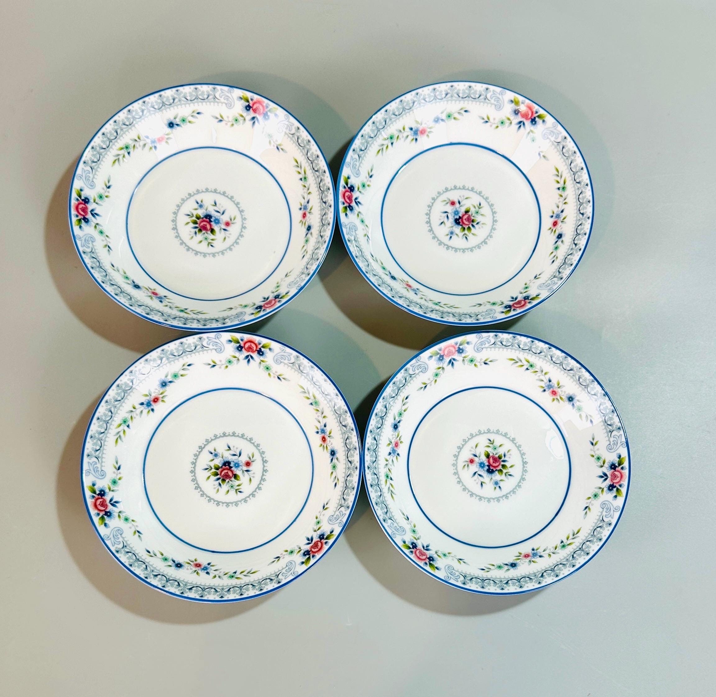 4 Wedgwood Rosedale Fruit Bowls Dessert Bowls