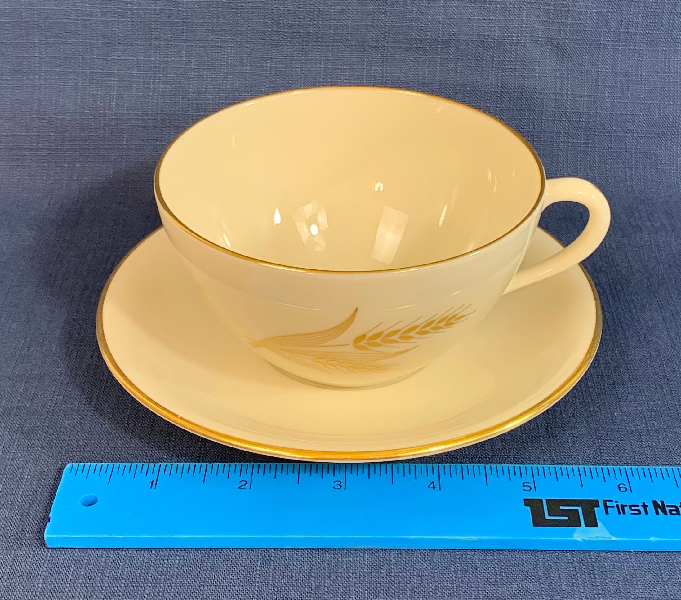 Lenox Wheat Rare Oversized Teacup and Saucer