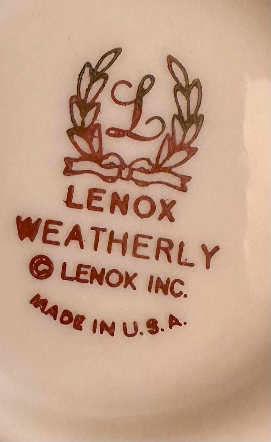 6 Place Settings of Lenox Weatherly China