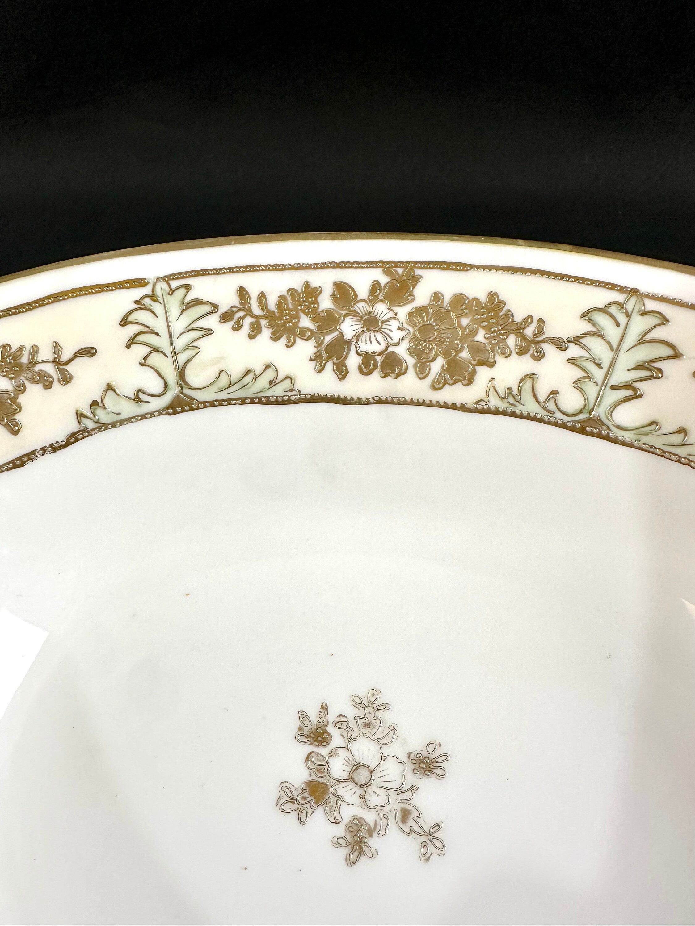 Antique Hand Painted Nippon Moriage Bowl