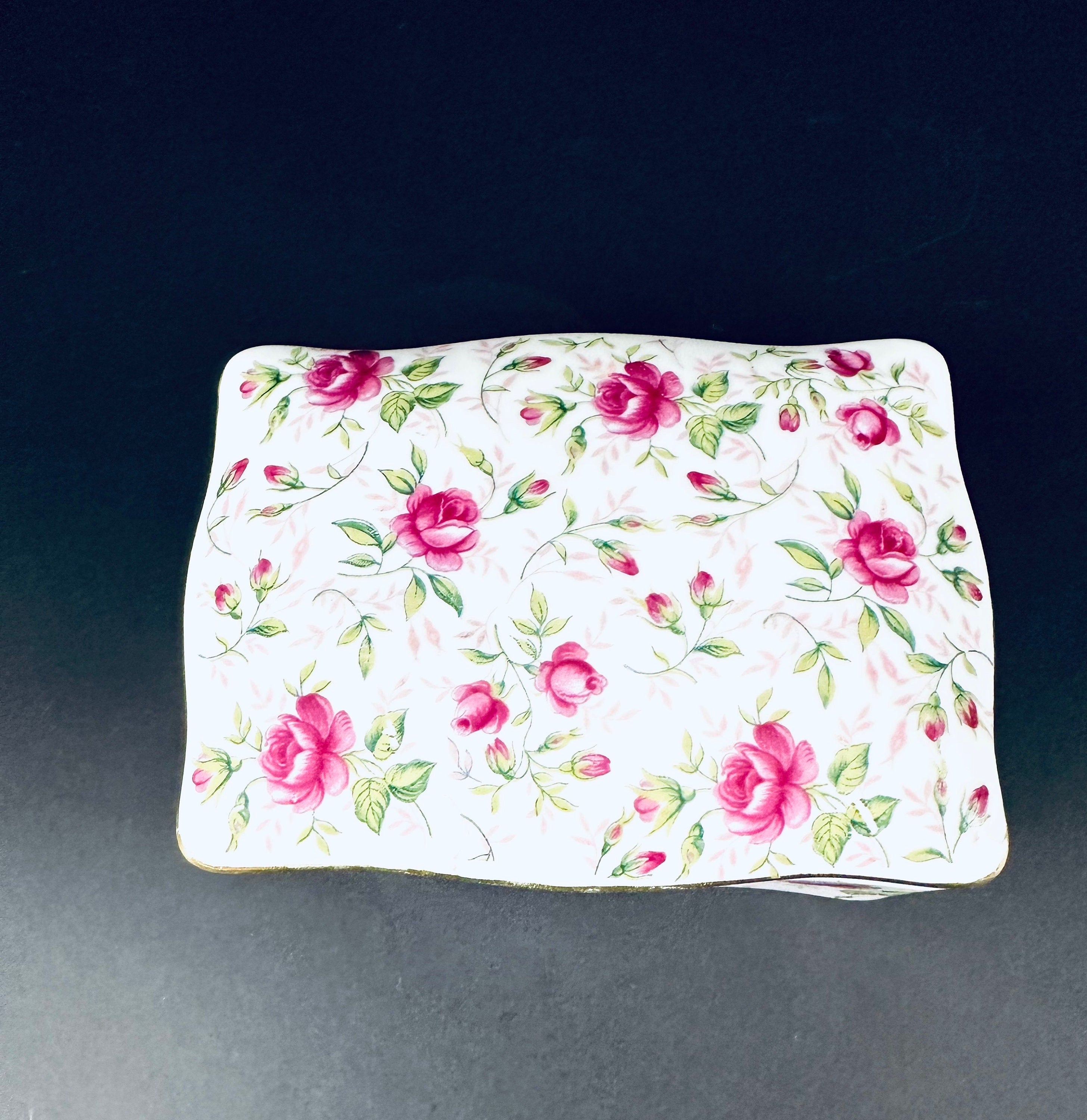 Lefton “Rose Chintz” Covered Box