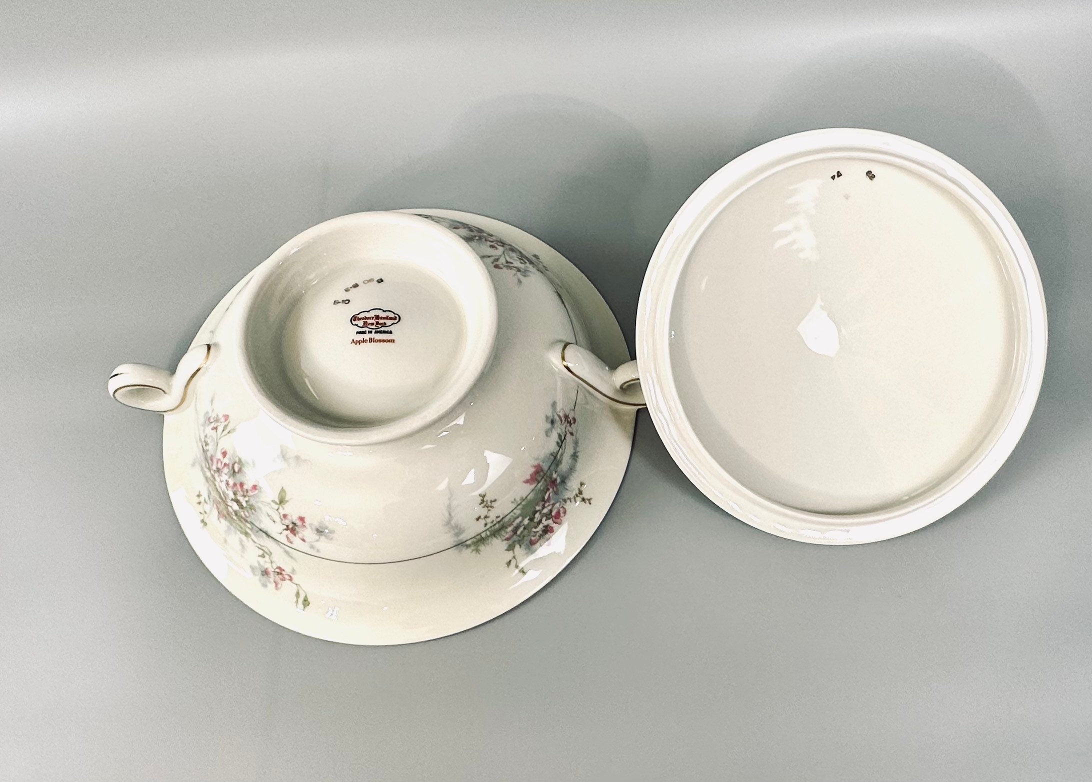 Haviland Apple Blossom Covered Serving Bowl