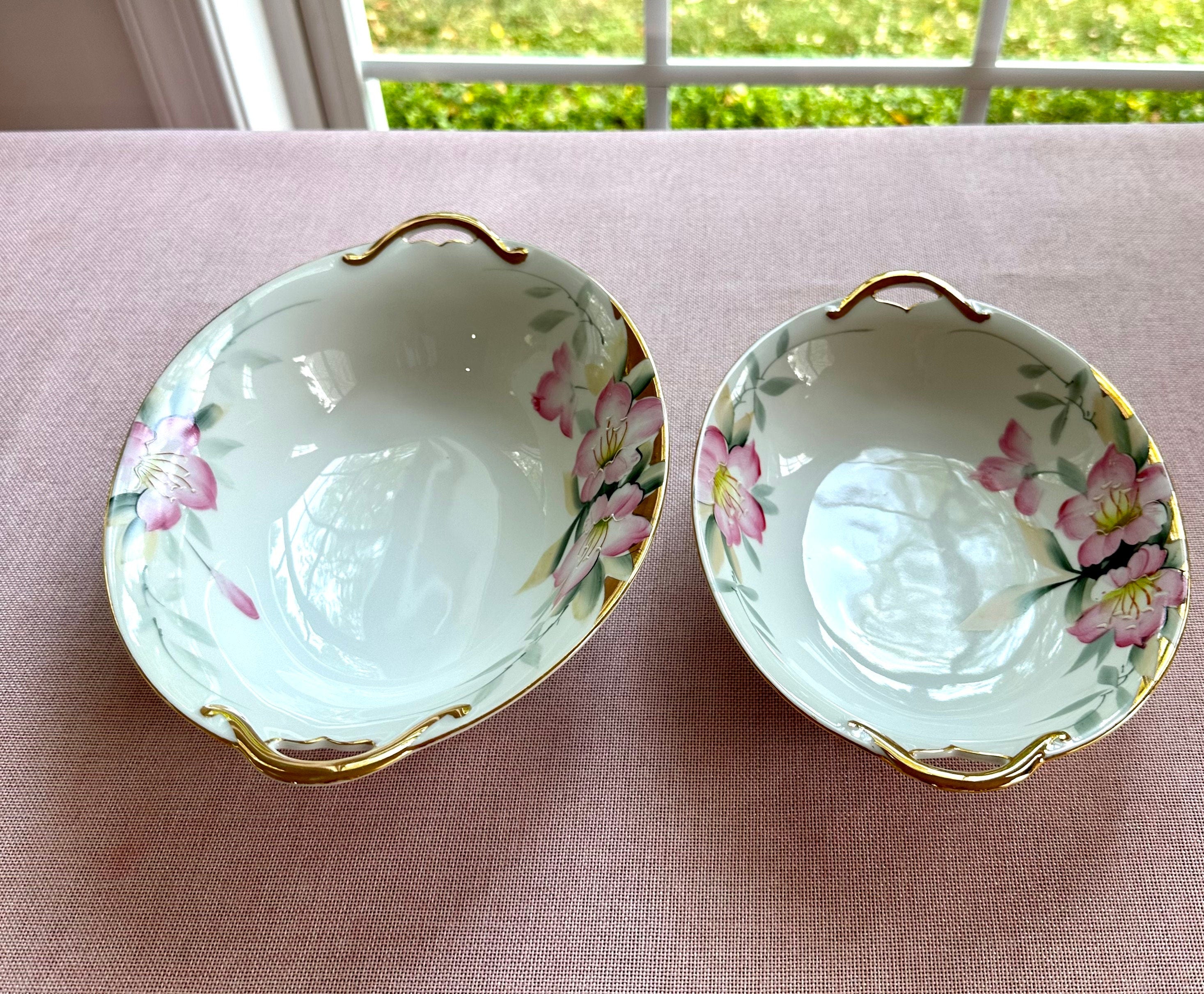 Antique Noritake Azalea Hand Painted Bowls