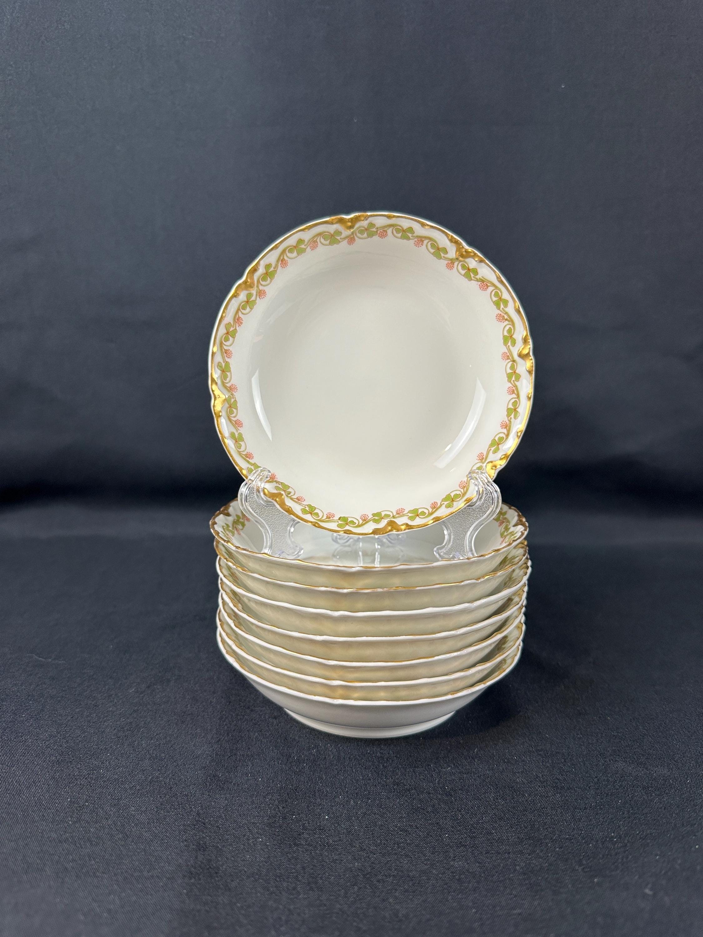 8 Haviland Clover Leaf Fruit Bowls