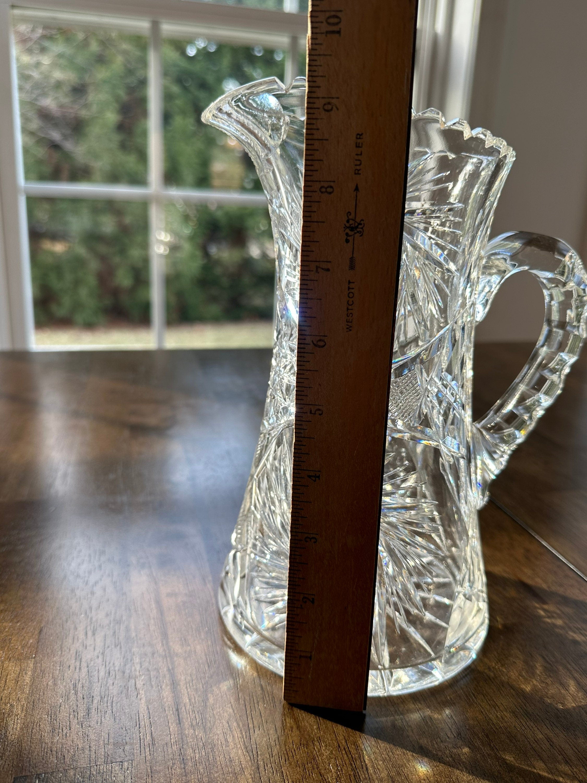 Canadian Brilliant Cut Glass Pitcher by Gowans, Kent and Company of Toronto